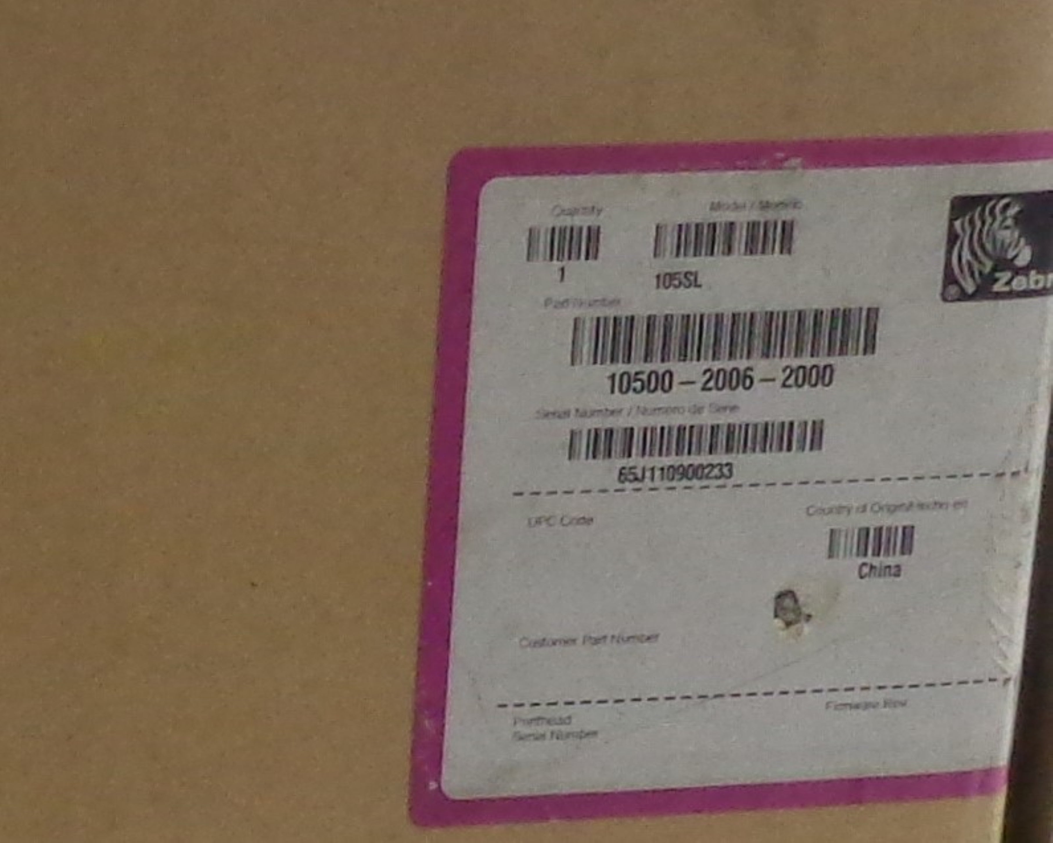 ZEBRA 105SL NSMP