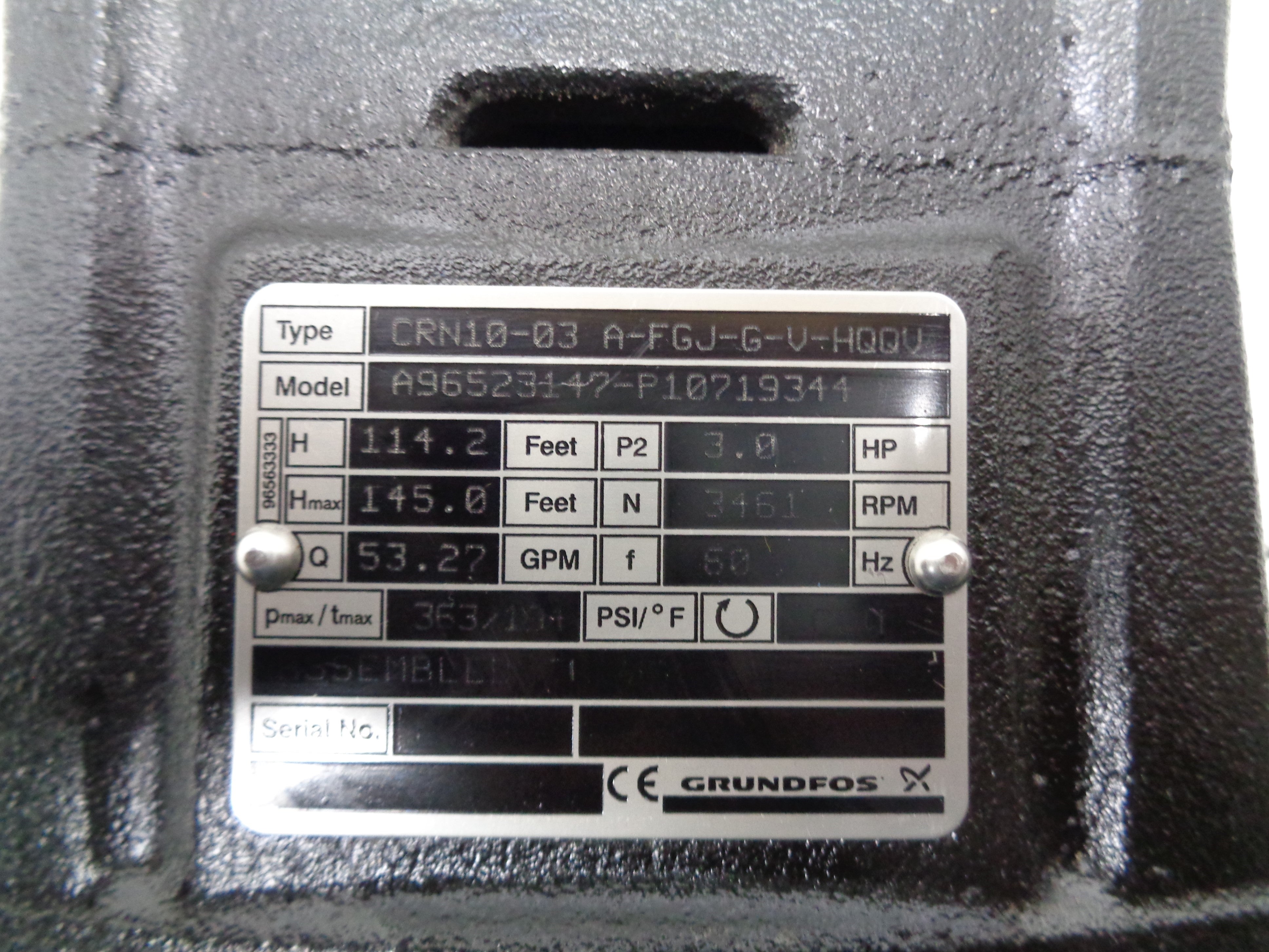 GRUNDFOS CRN10-03 A-FGJ-G-V-HQQV NSNP