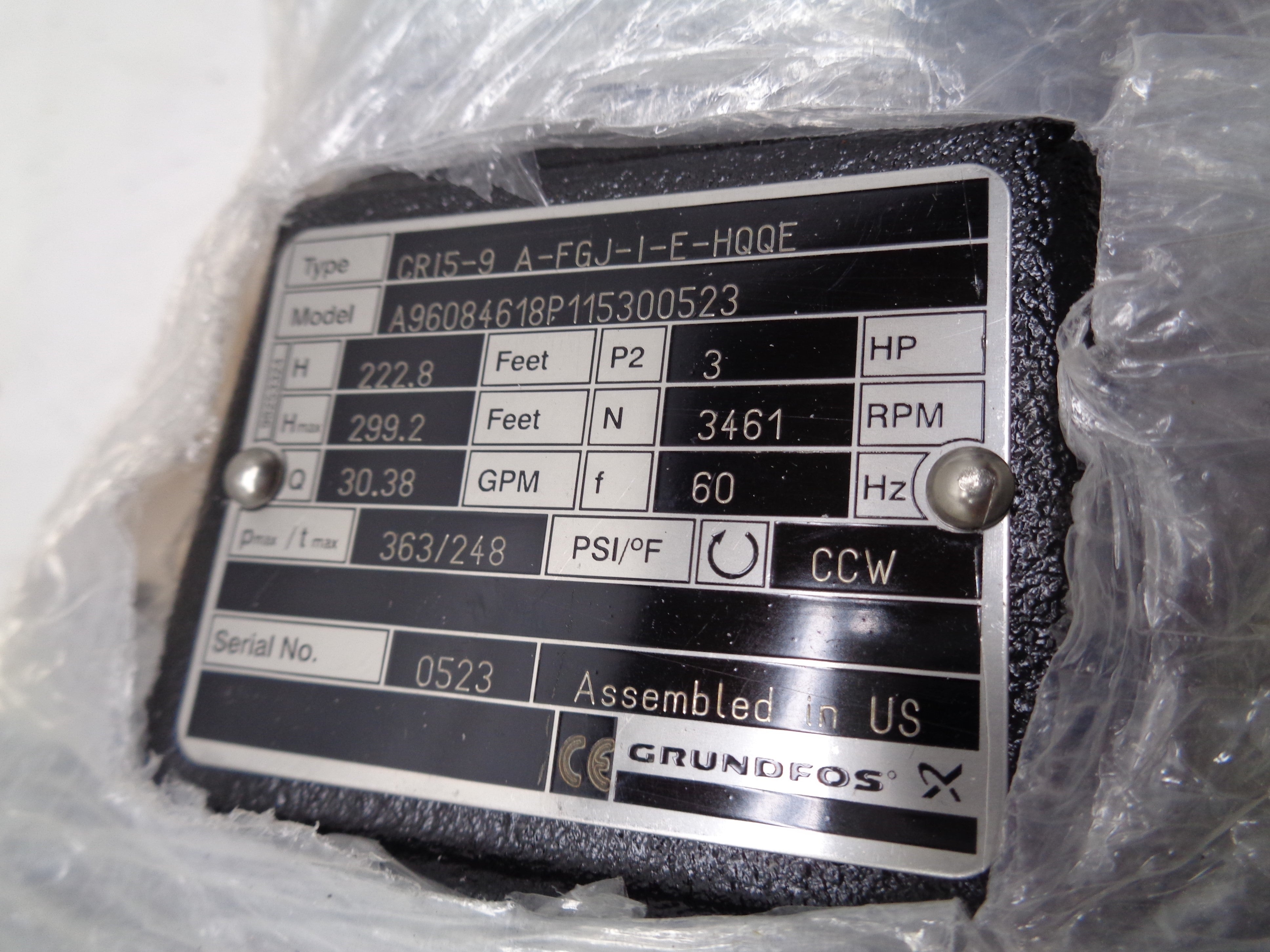 GRUNDFOS CRI5-9 A-FGJ-I-E-HQQE NSMP