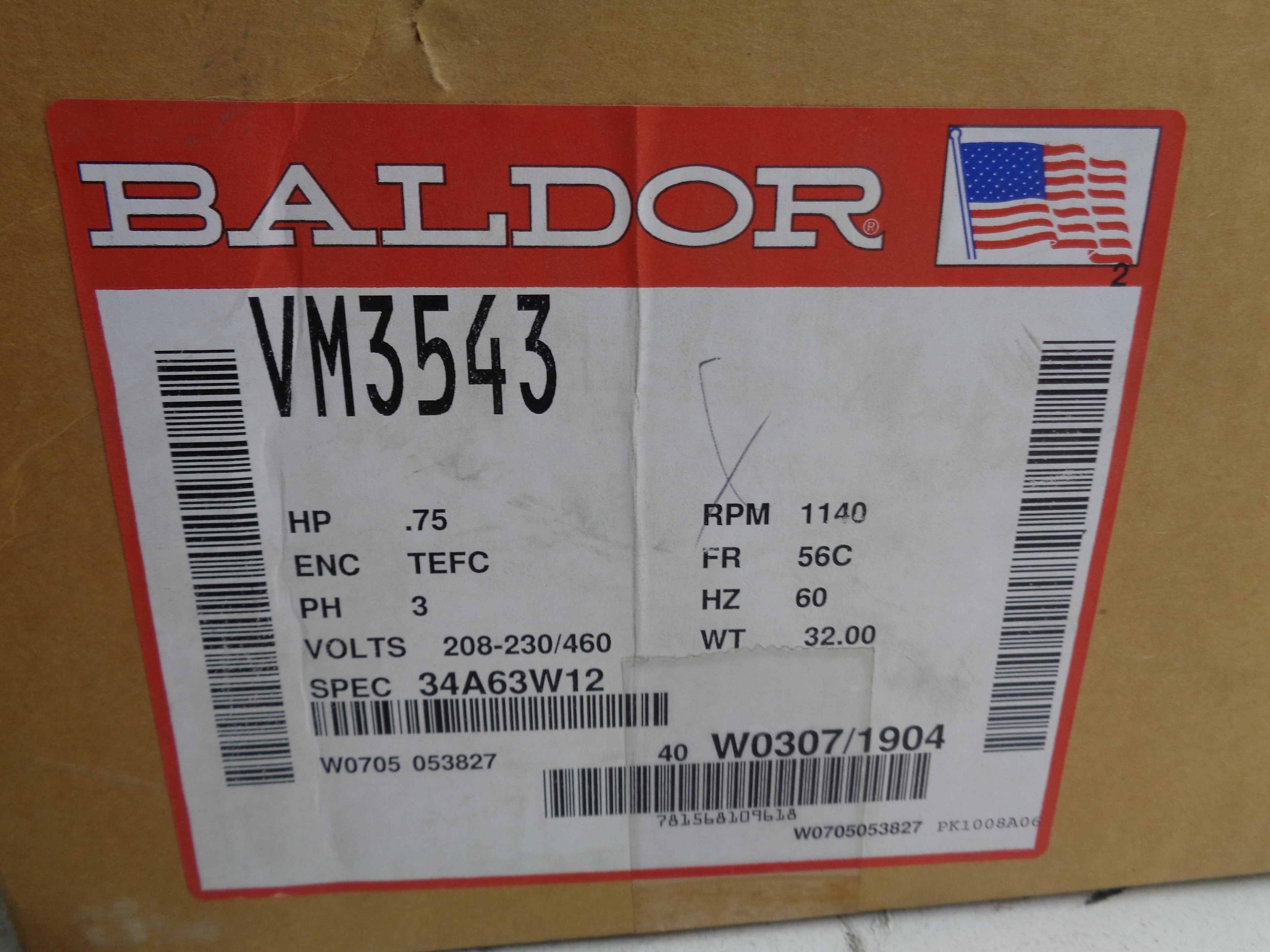 BALDOR VM3543 SER.F NSMP