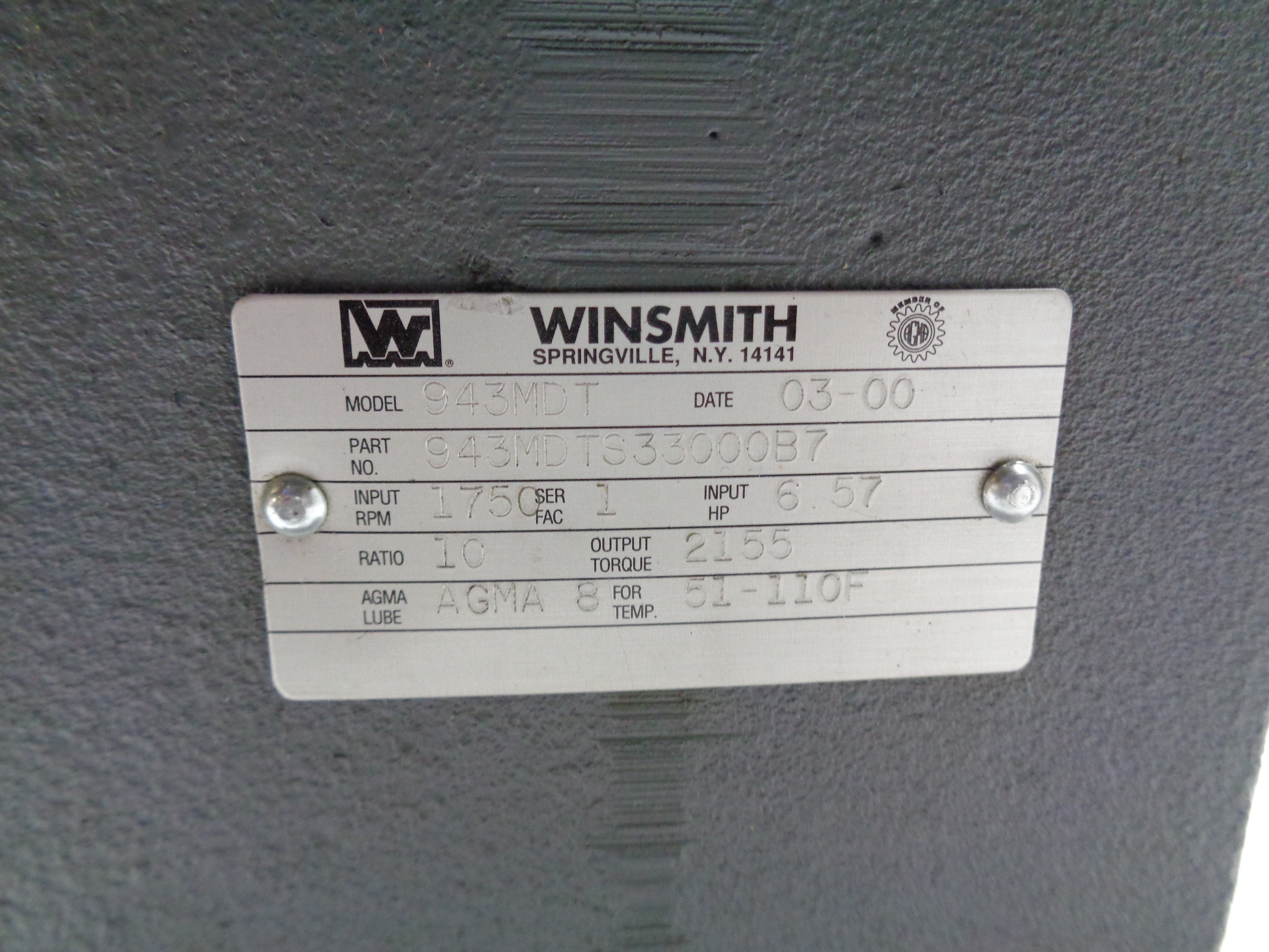 WINSMITH 943MDT S33000B7 NSNP