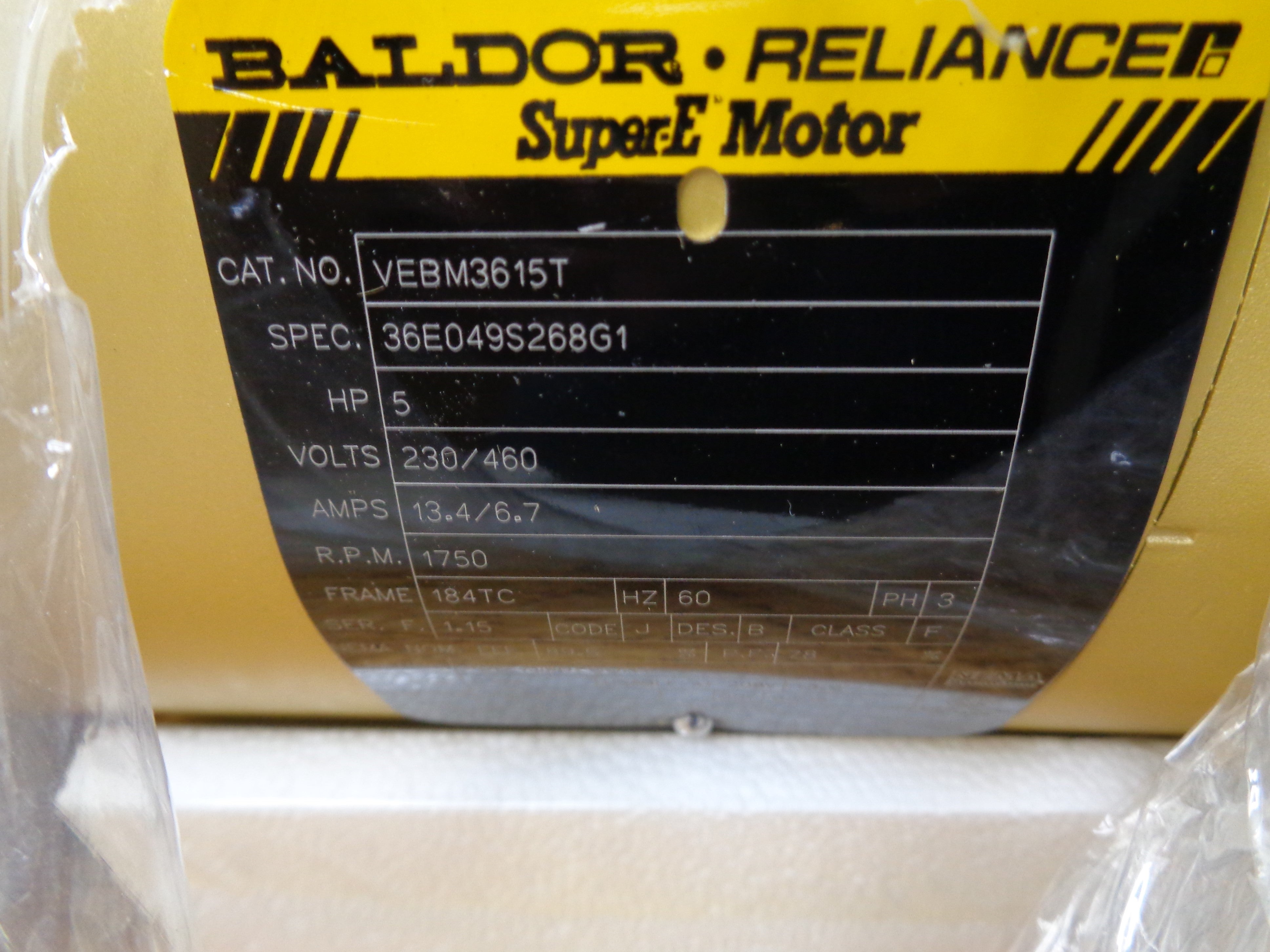 BALDOR VEBM3615T SER. F NSMP