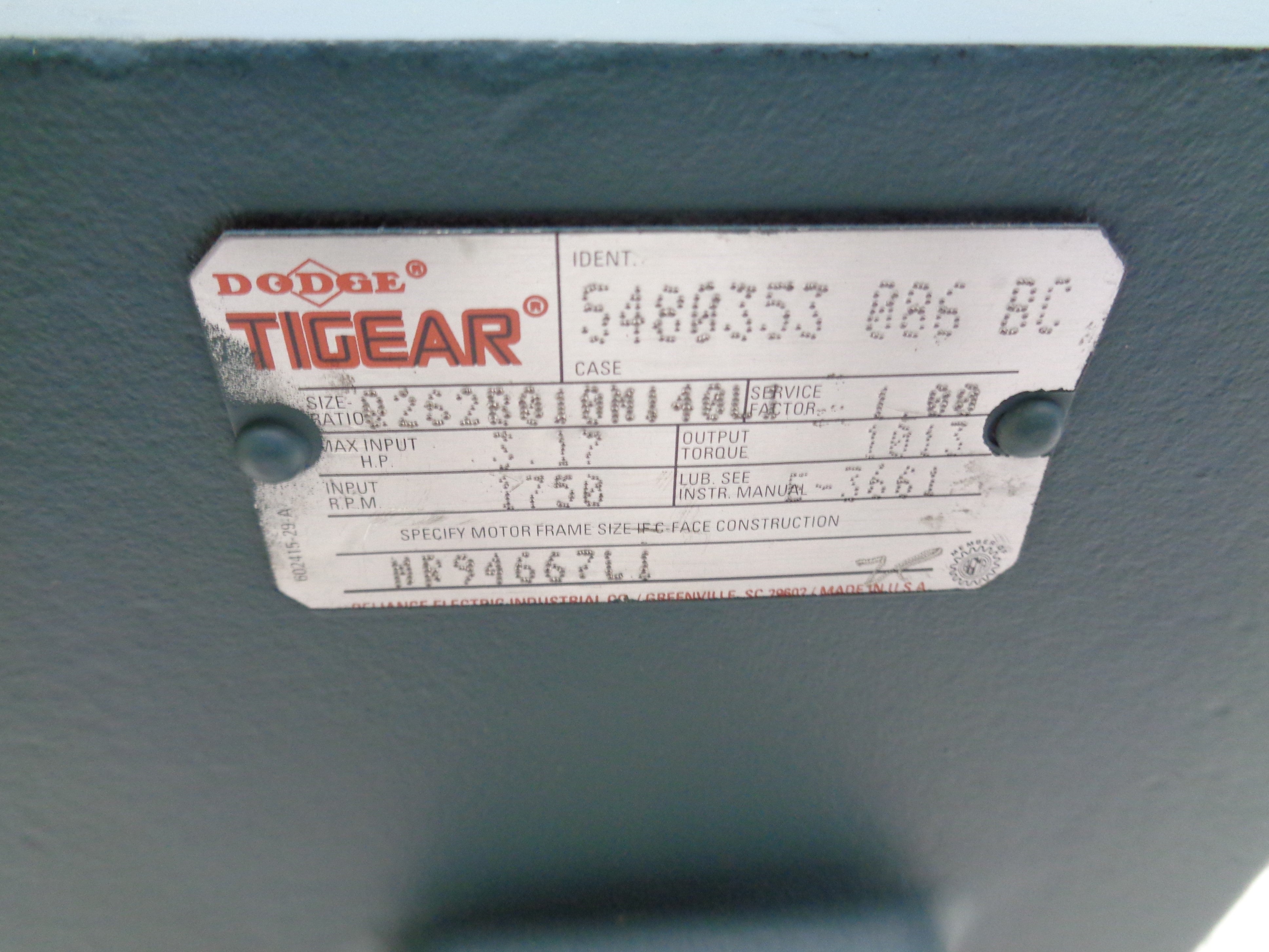DODGE Q262B010M140L1 NSMP