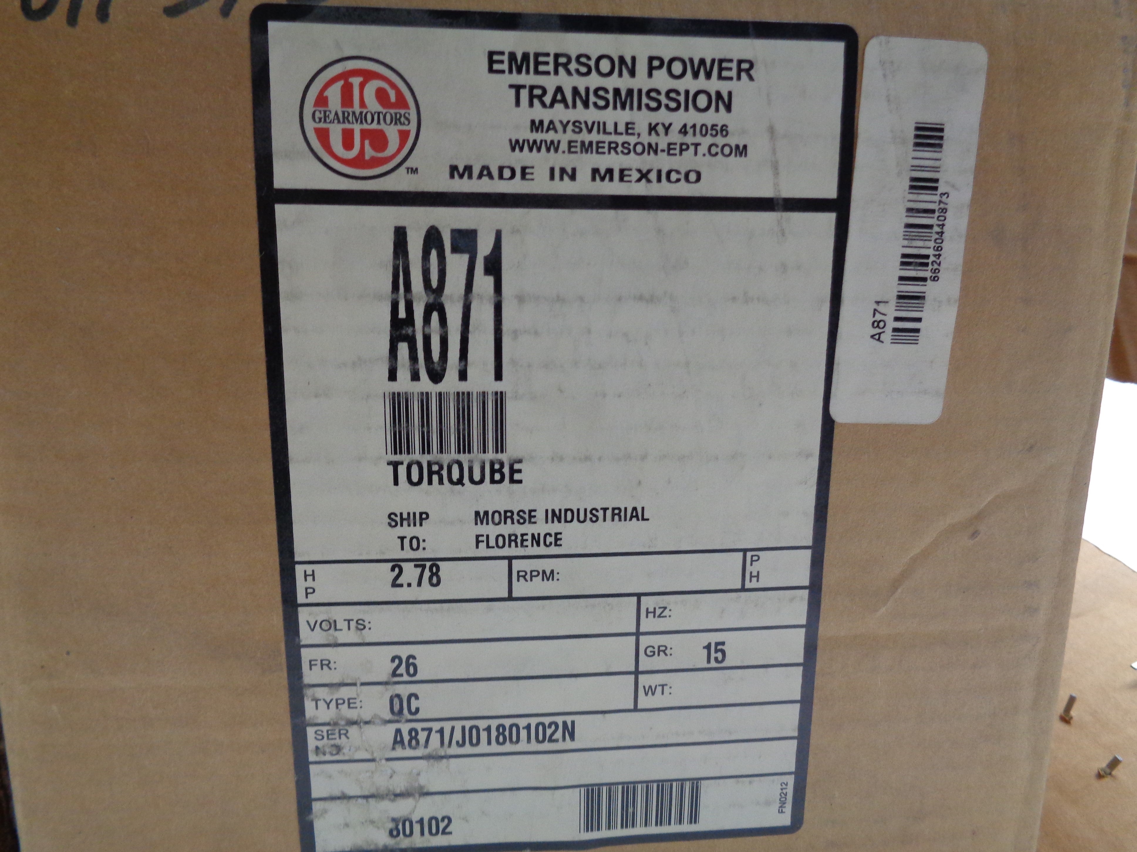 US MOTORS QC26 A871 NSMP