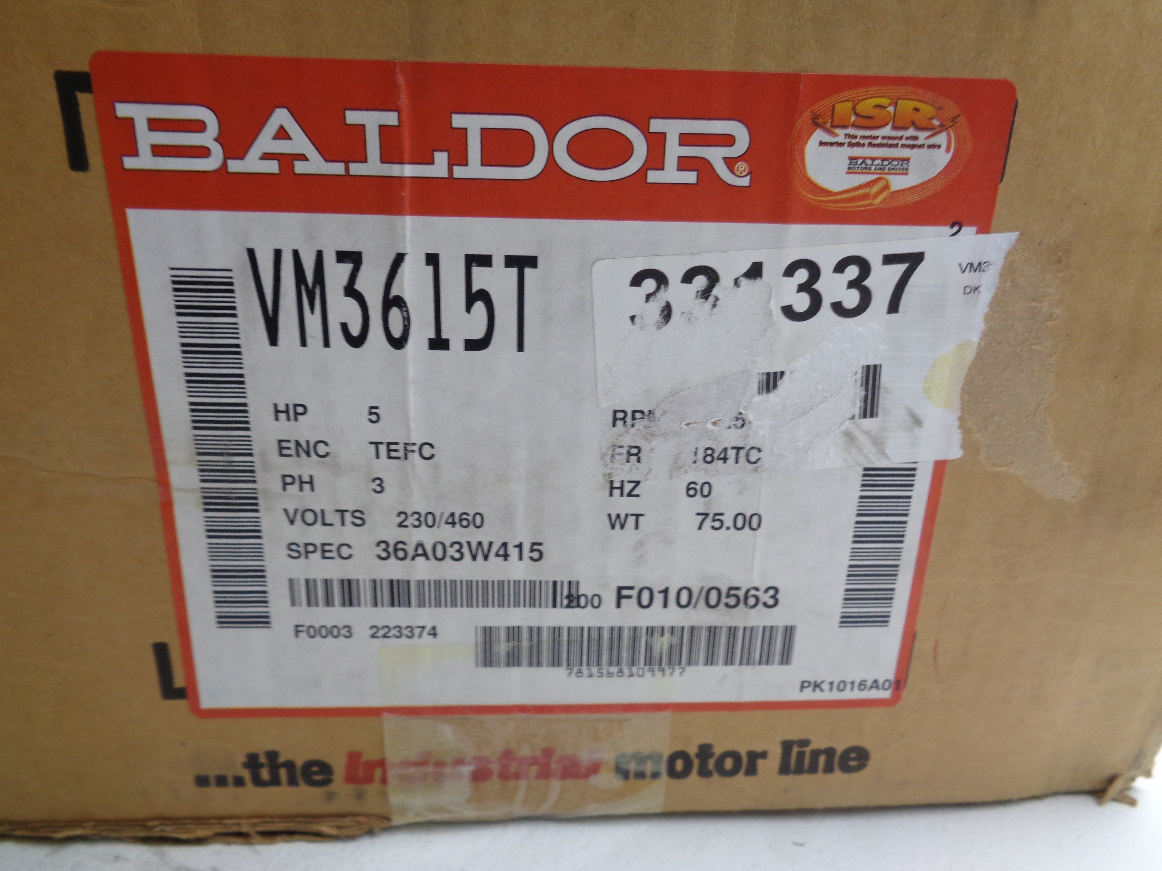 BALDOR VM3615T SER. F NSMP
