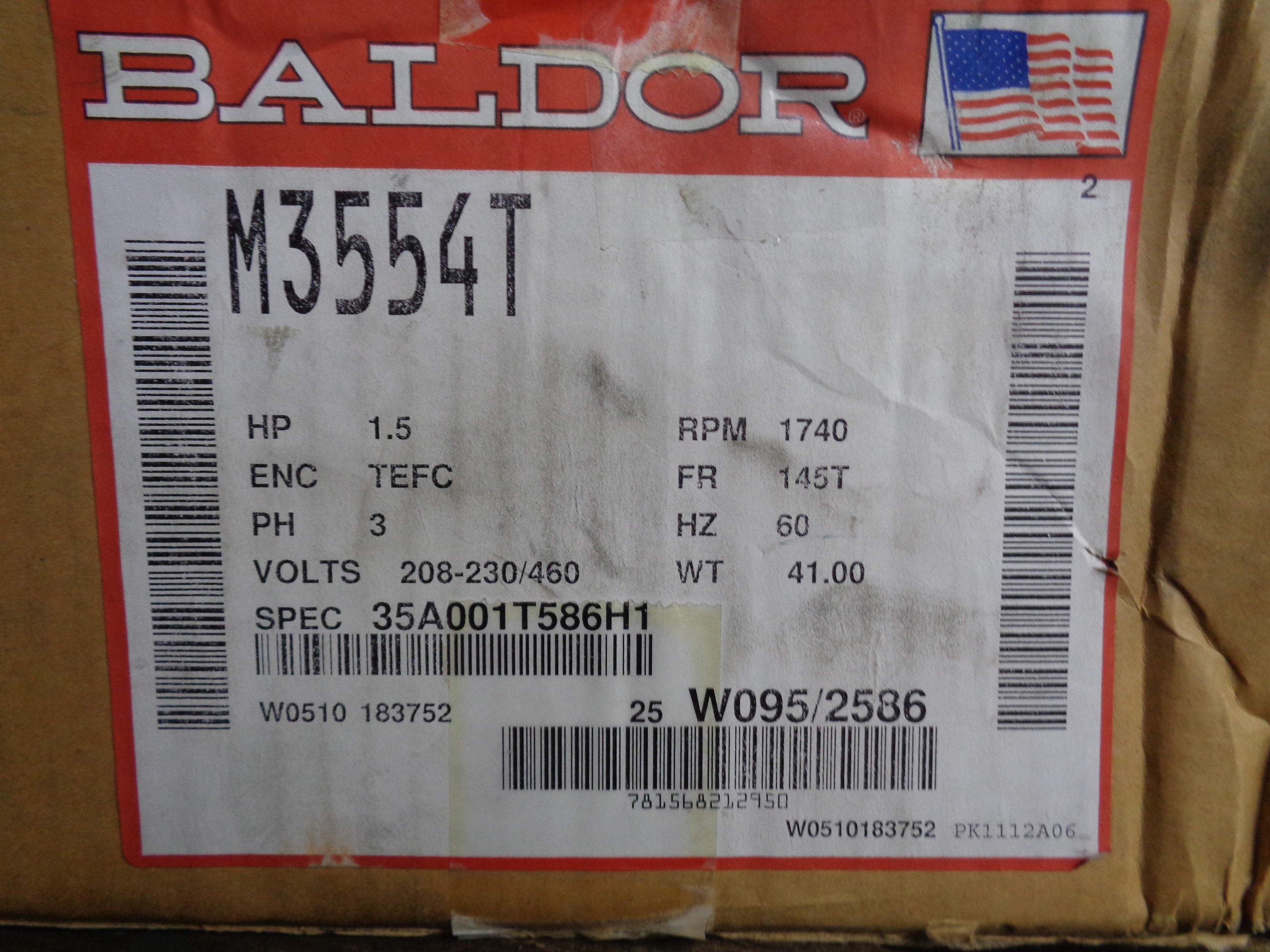 BALDOR M3554T SER. F NSMP