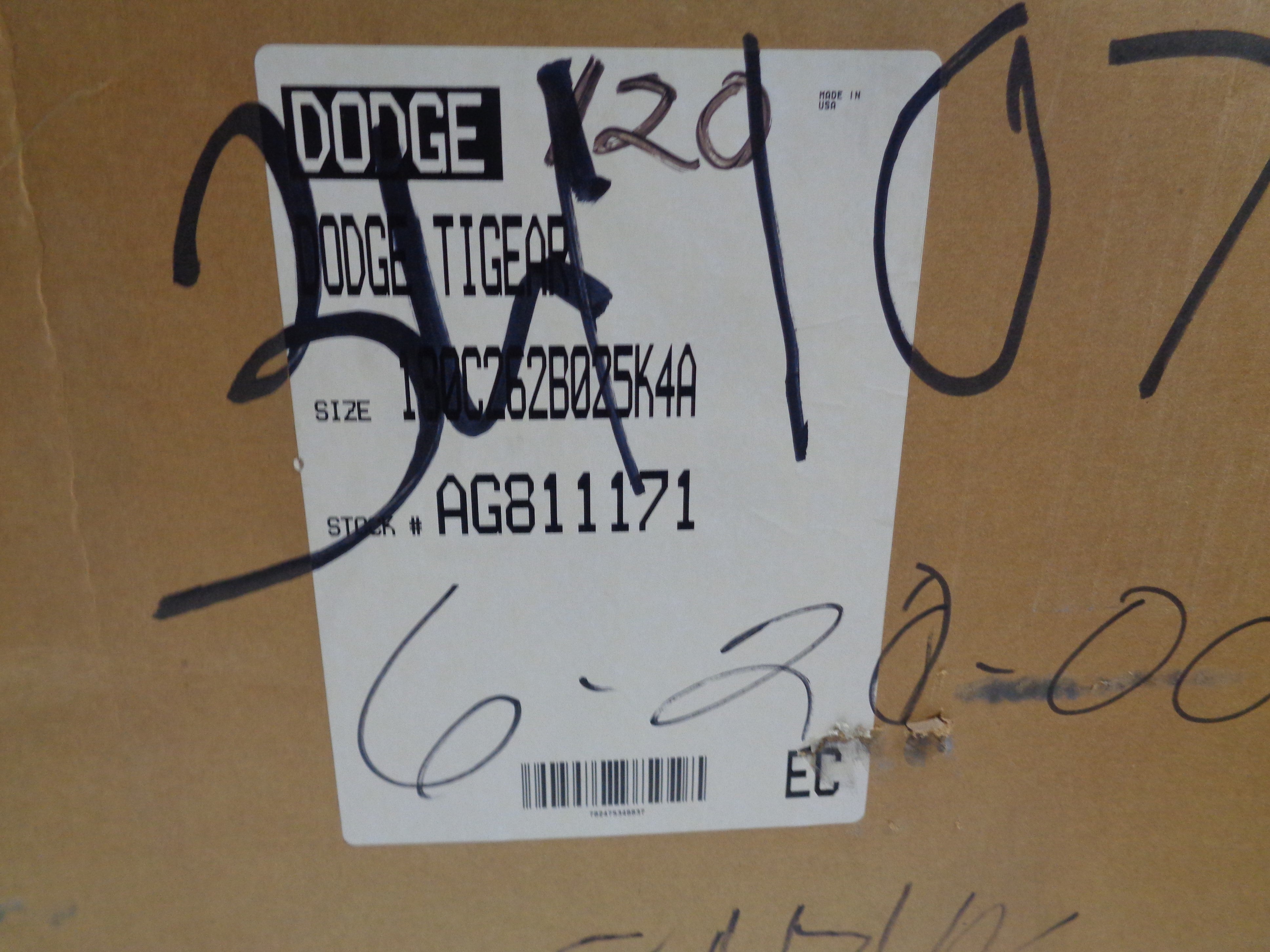 DODGE 180C262B025K4A AG811171 NSMP
