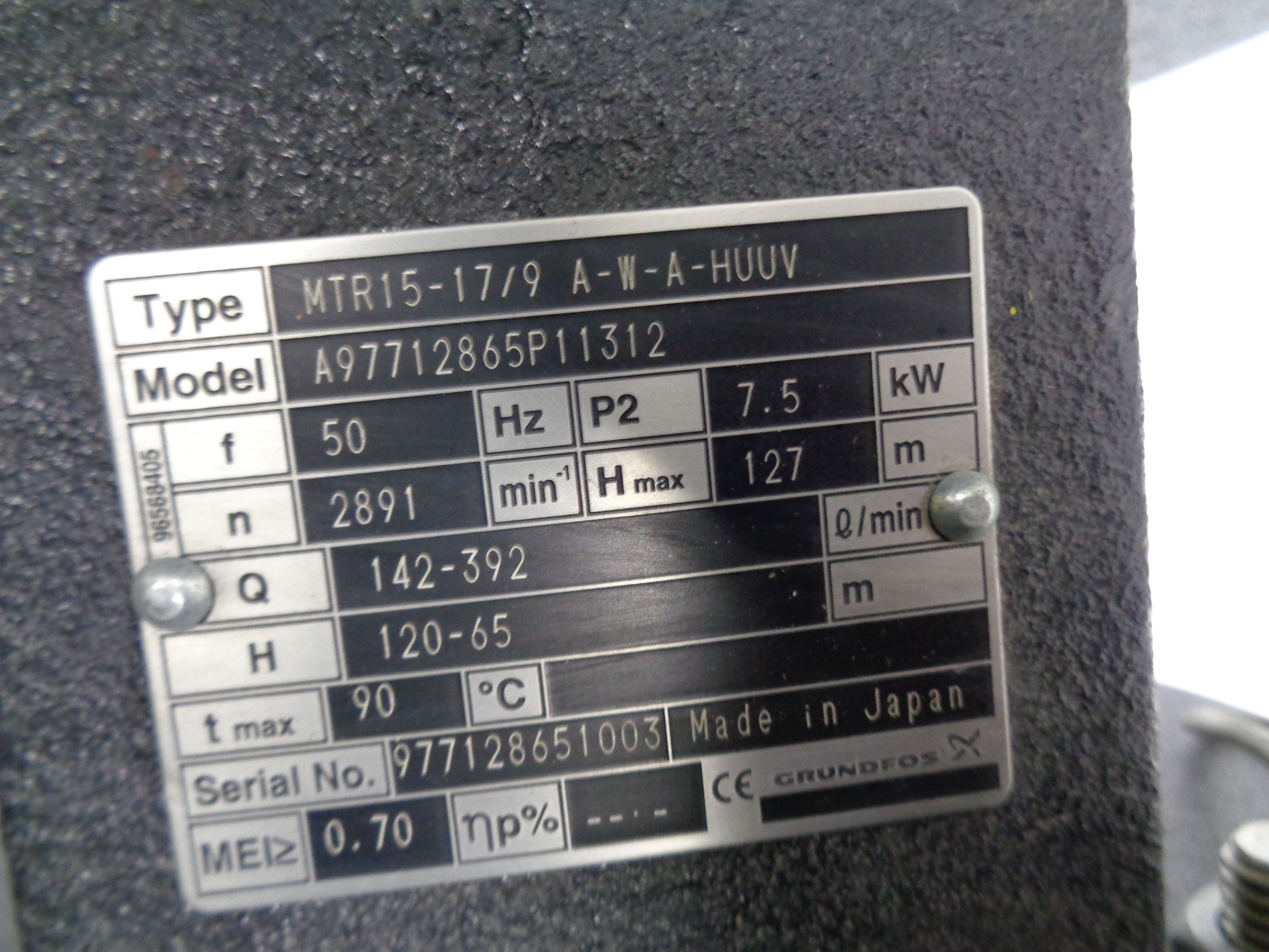 GRUNDFOS MTR15-17/9-A-W-A-HUUV NSNP