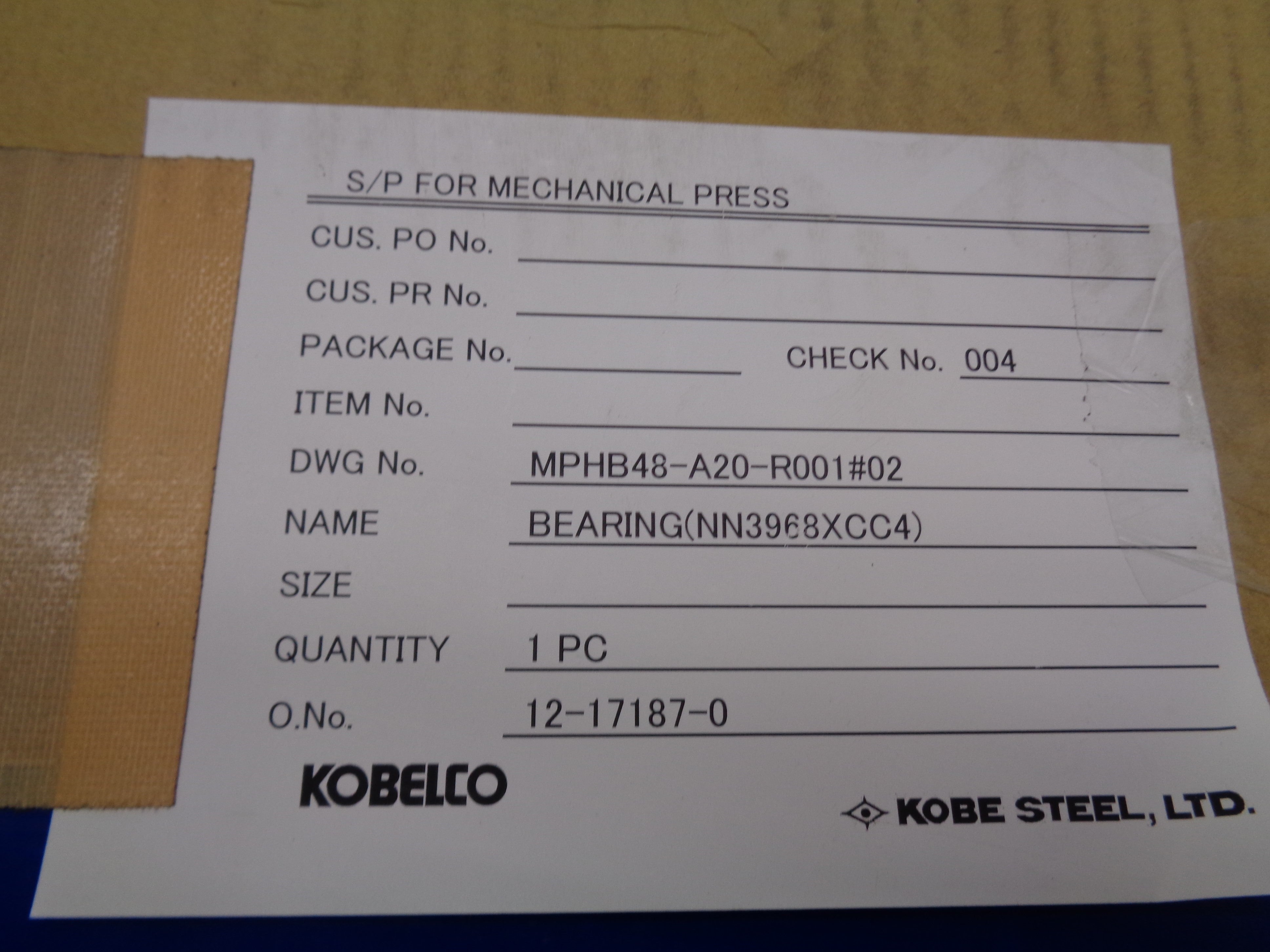 KOBELCO NSK NN3968CC4 NSFS