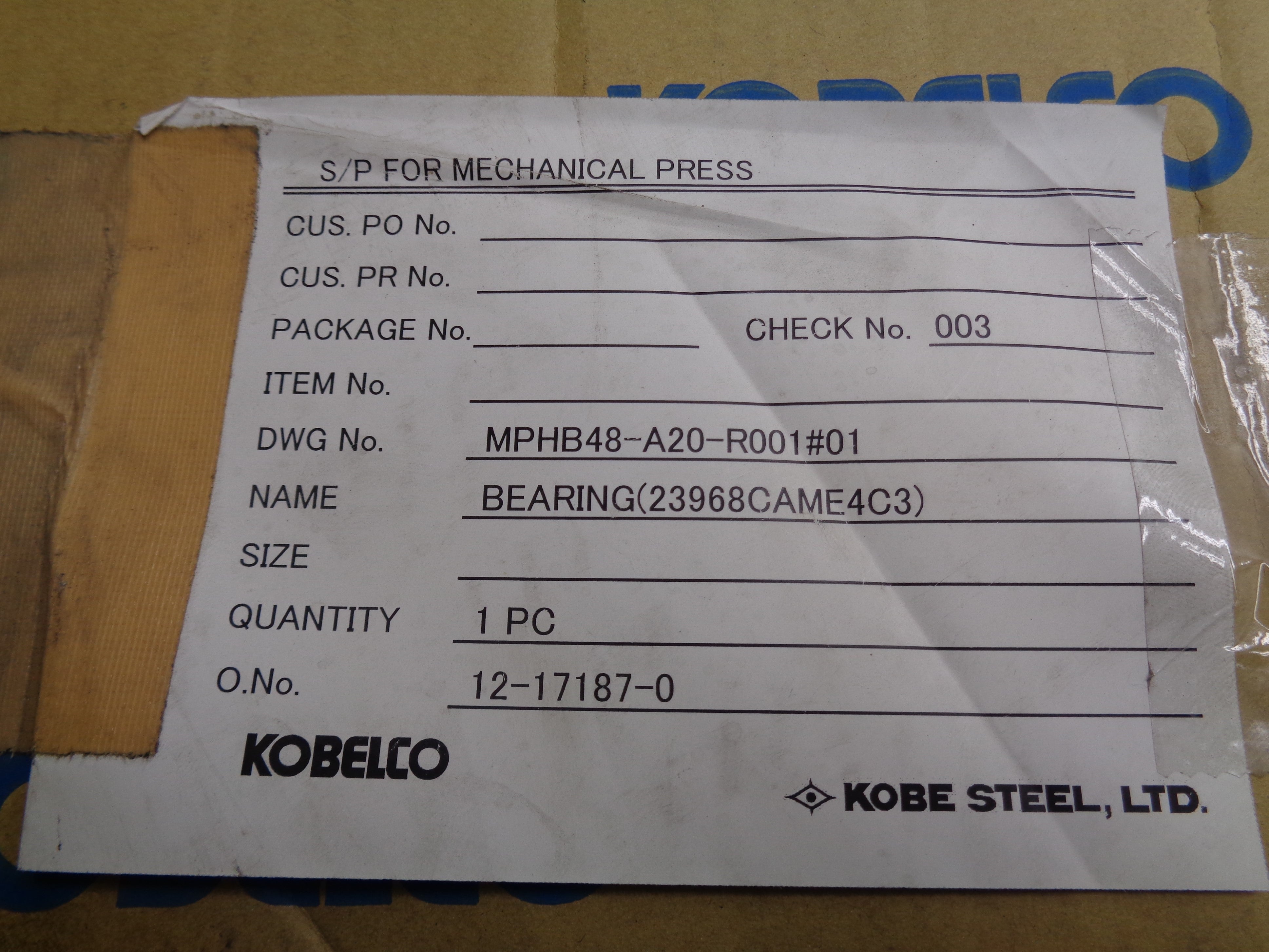 KOBELCO NSK 23968CAME4C3 NSMP