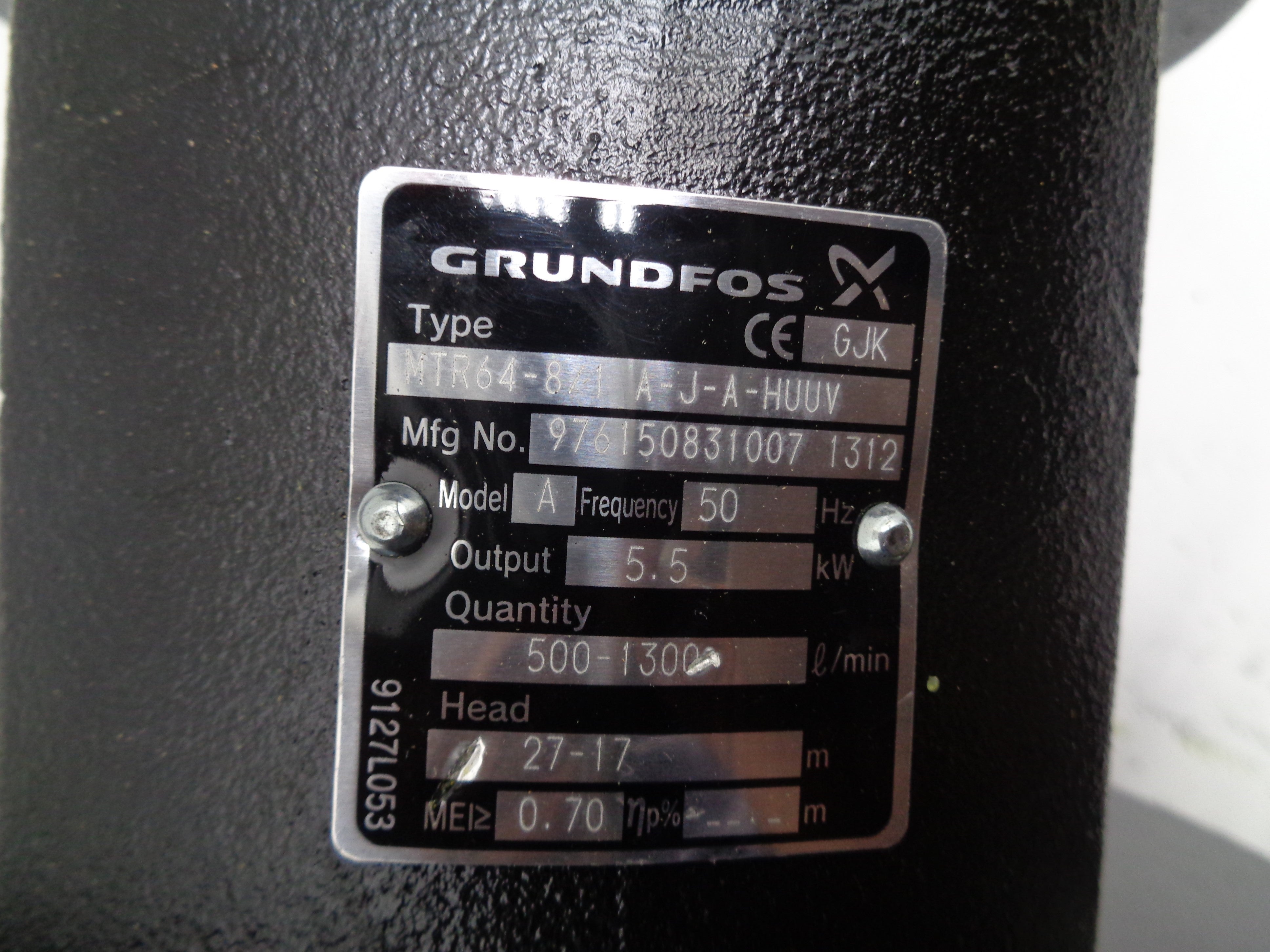 GRUNDFOS MTR64-8/1 A-J-A-HUUV NSNP