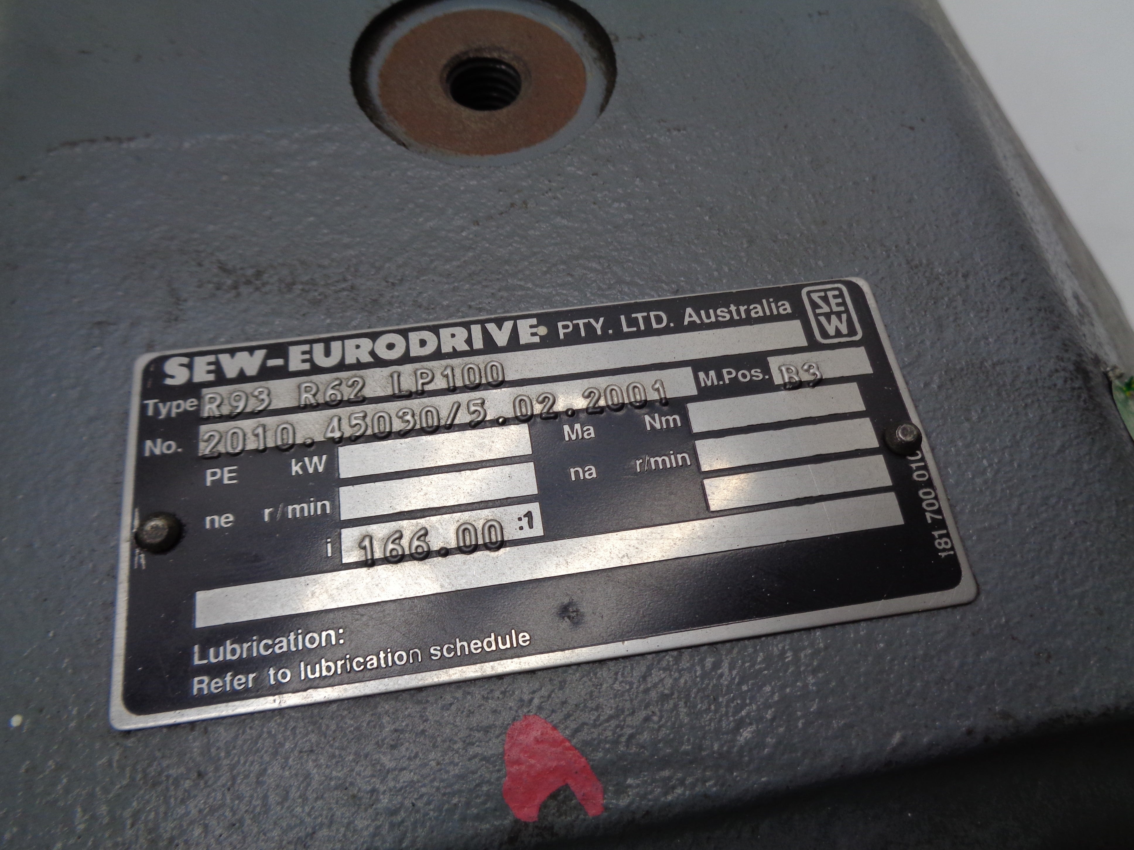 SEW-EURODRIVE R93R62LP100 NSNP