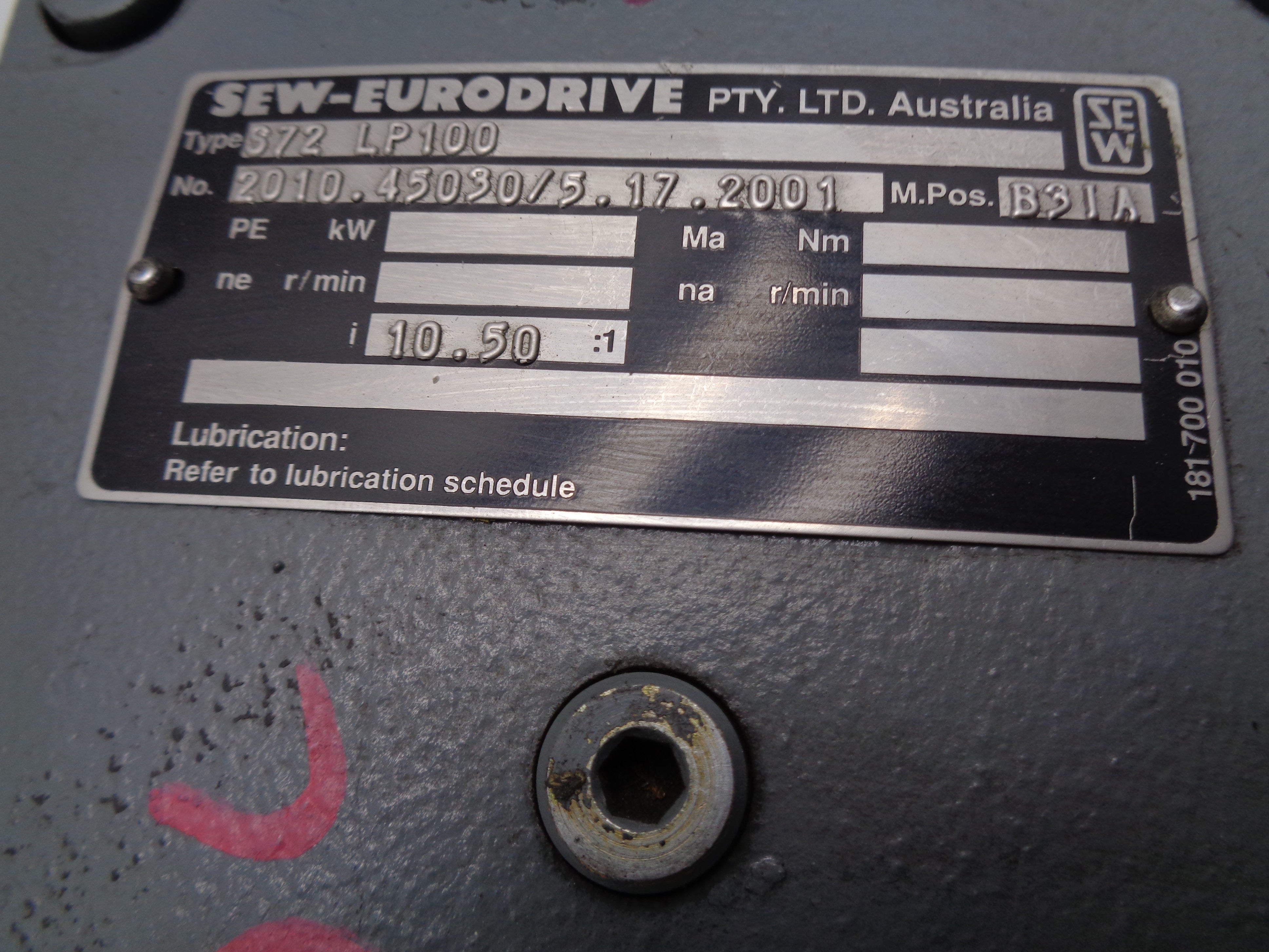 SEW-EURODRIVE S72LP100 REMAN
