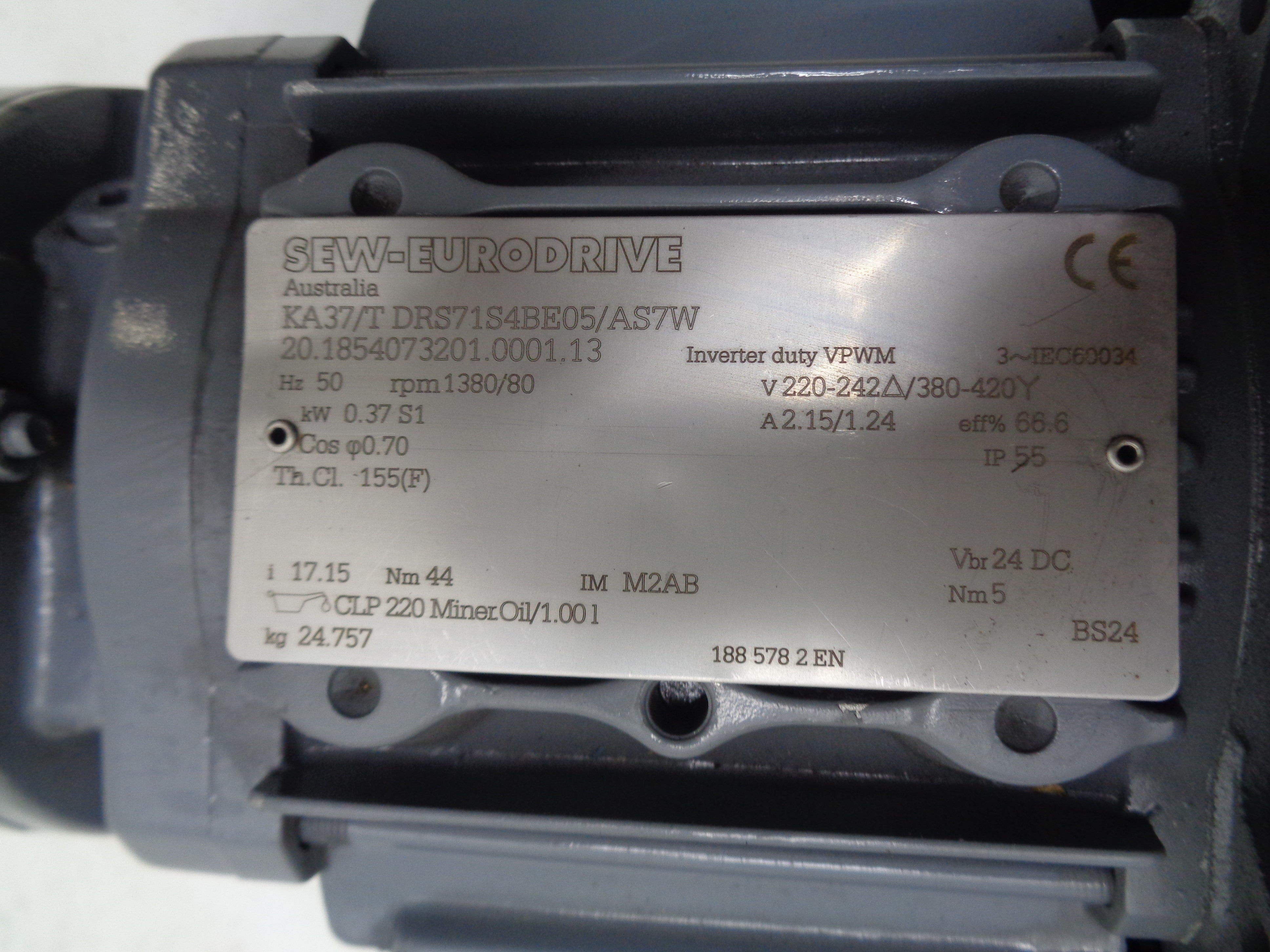SEW-EURODRIVE KA37/TDRS71S4BE05/AS7W NSNP