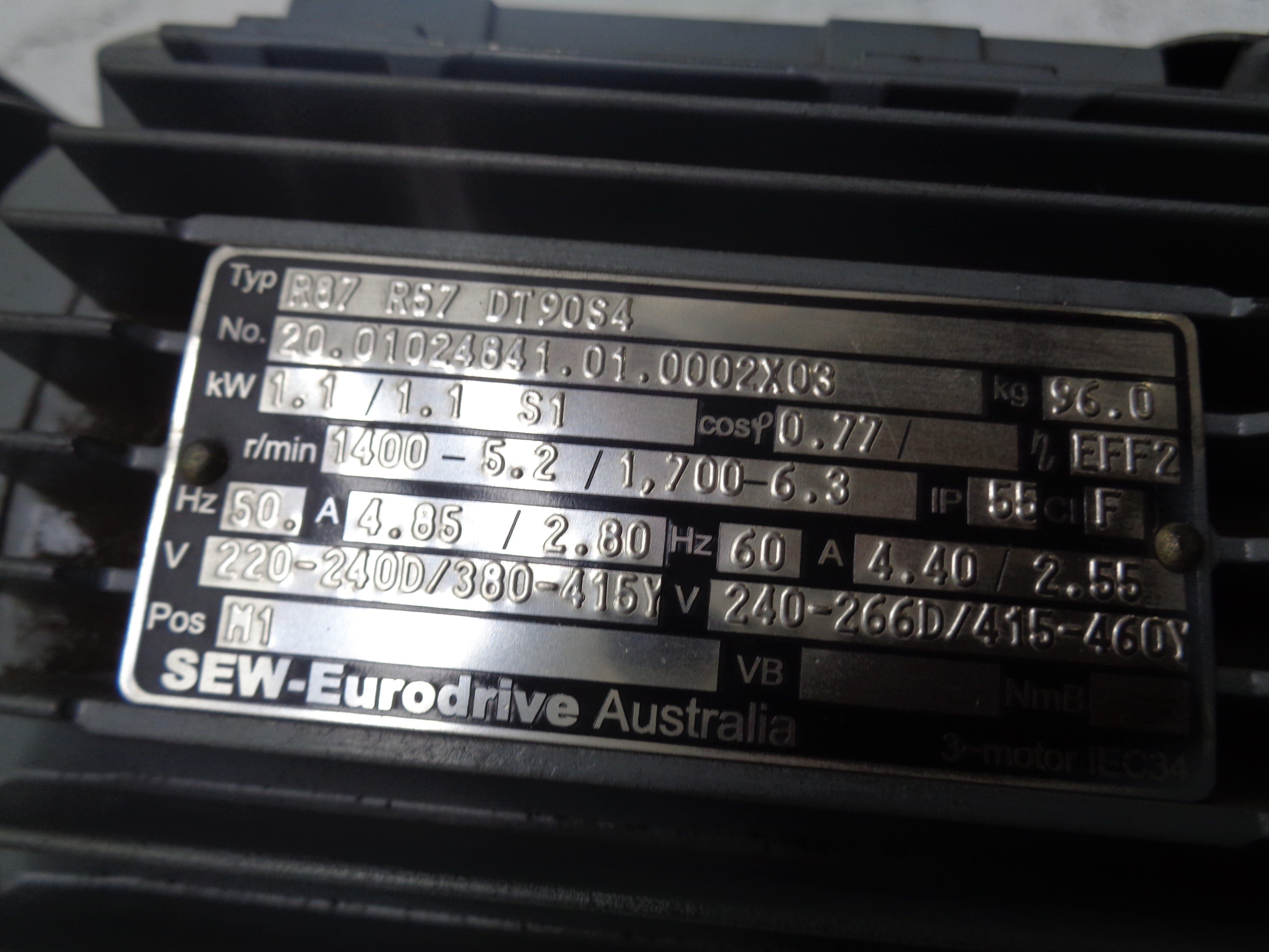 SEW-EURODRIVE R87R57DT90S4 NSNP