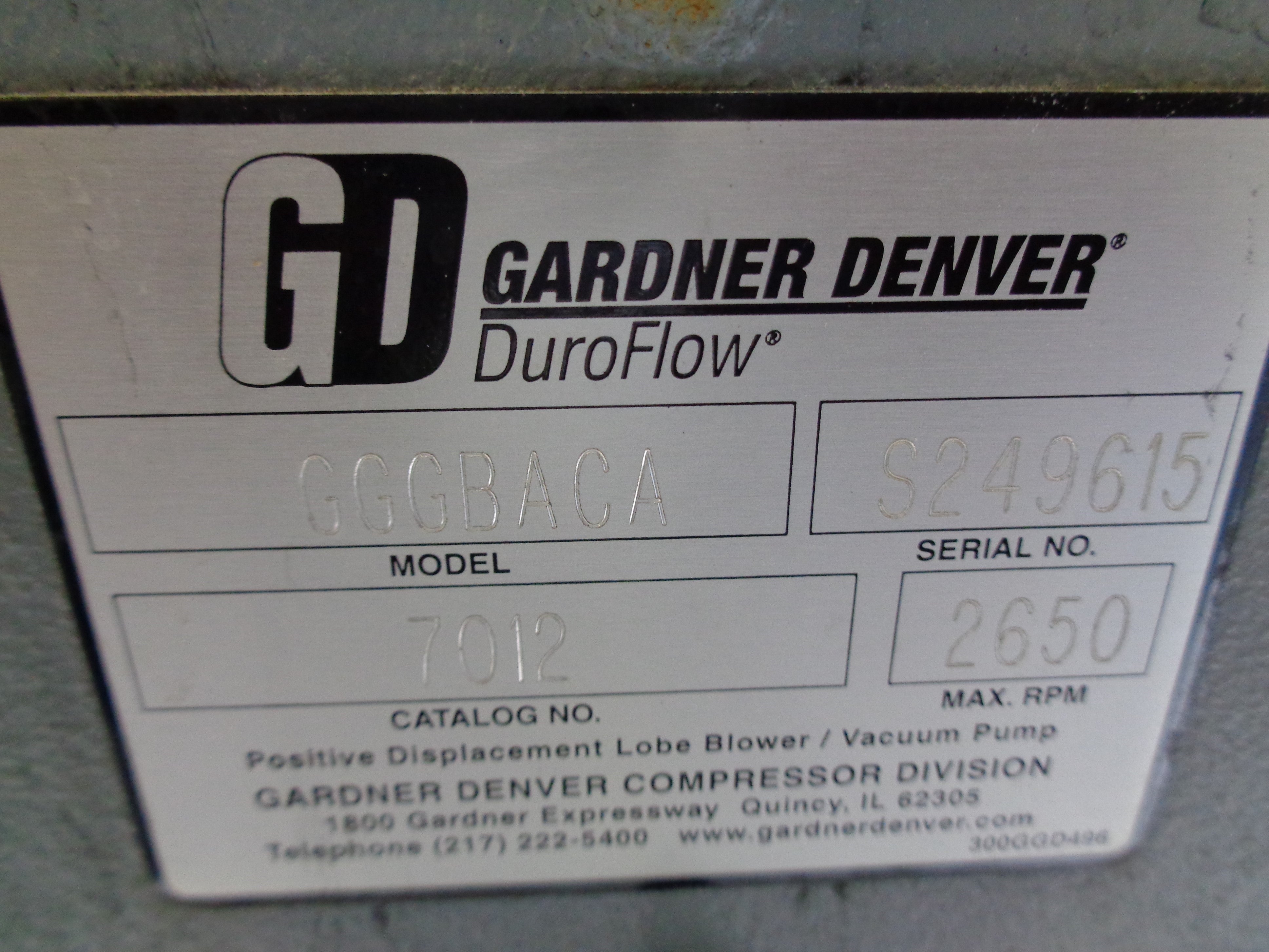 GARDNER DENVER 7012 GGGBACA NSNP