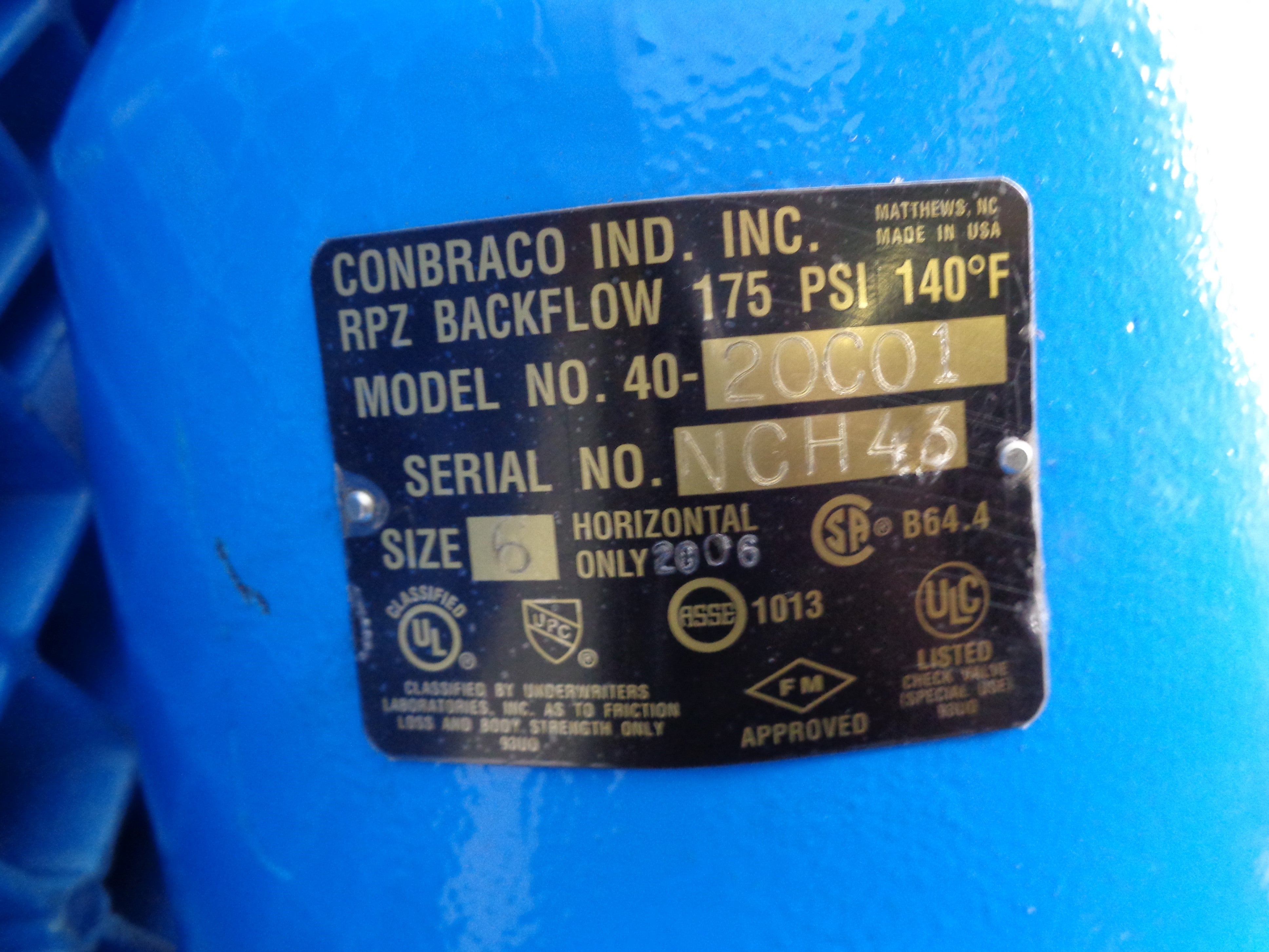 CONBRACO 40-20C01 NSNP