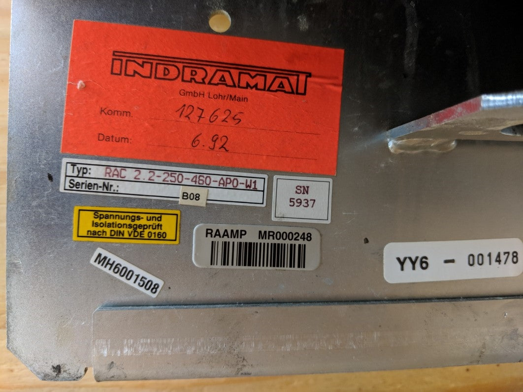 INDRAMAT RAC2.2-250-460-AP0-W1 REMAN