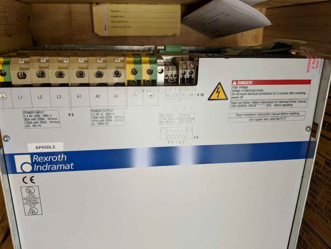 INDRAMAT DKR02.1-W300B-BE37-01-FW R9282747 REMAN