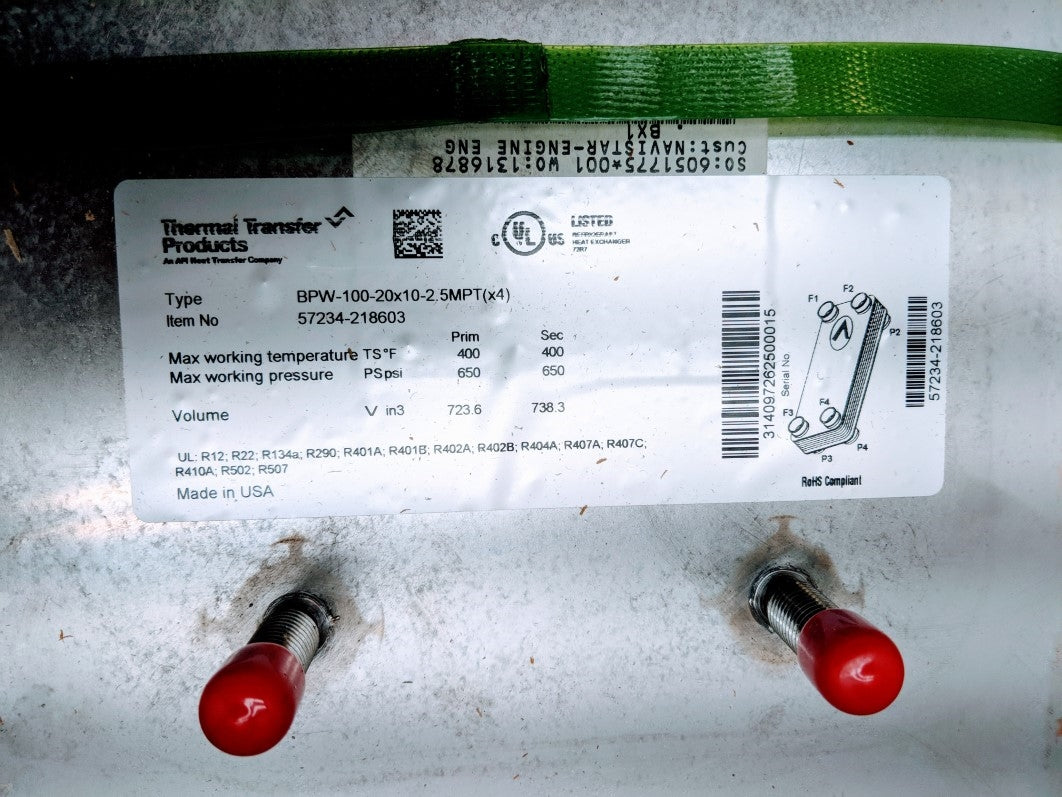 THERMAL TRANSFER PRODUCTS BPW-100-20X10-2.5MPT(X4) 57234-218603 NSMP