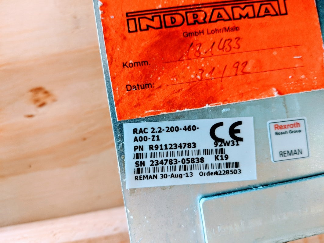 INDRAMAT RAC2.2-200-460-A00-Z1 R911234783 REMAN