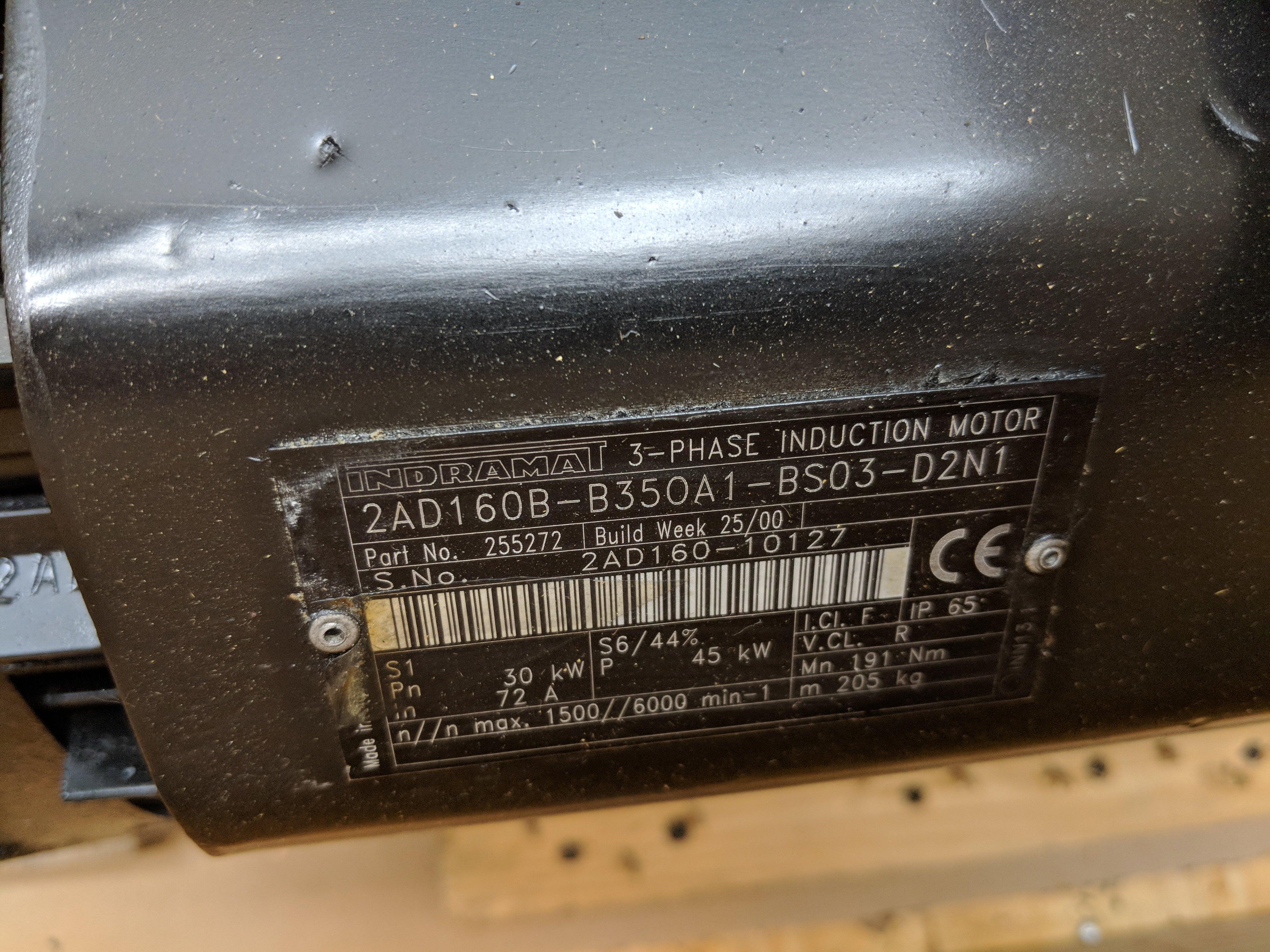 INDRAMAT 2AD160B-B350A1-BS03-D2N1 255272 NSMP