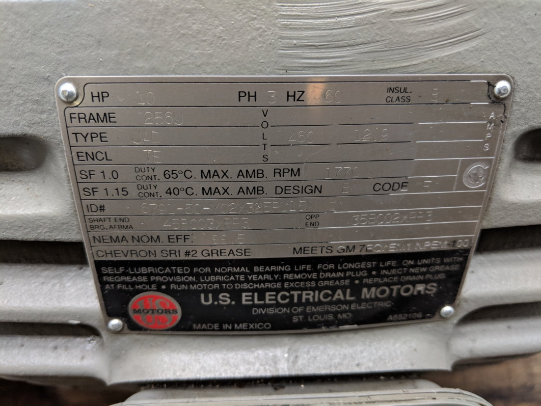 US MOTORS 256U JAD 6791-50-Y02X325R115M NSNP