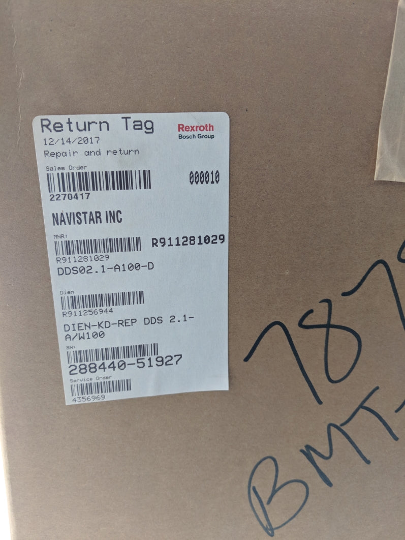 REXROTH DDS02.1-A100-D R911281029 NSFS