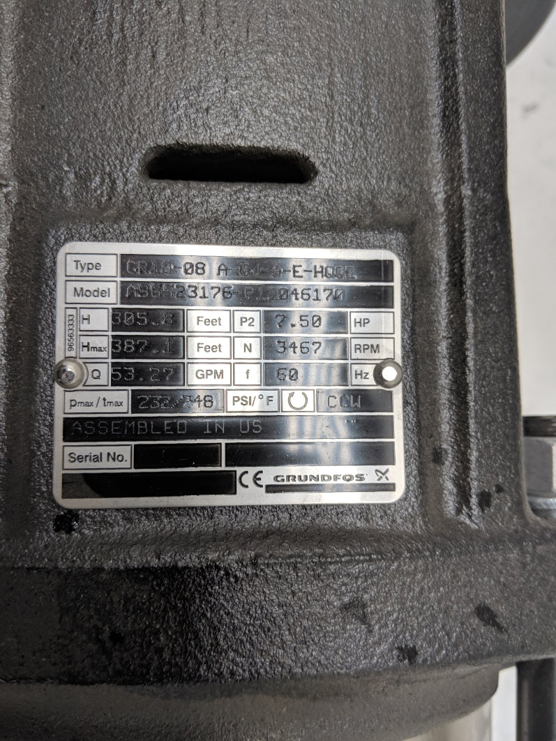 GRUNDFOS CR10-08 A-GJ-A-E-HQQE NSMP