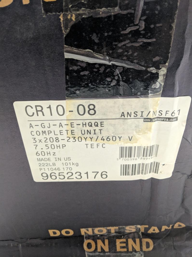 GRUNDFOS CR10-08 A-GJ-A-E-HQQE NSMP