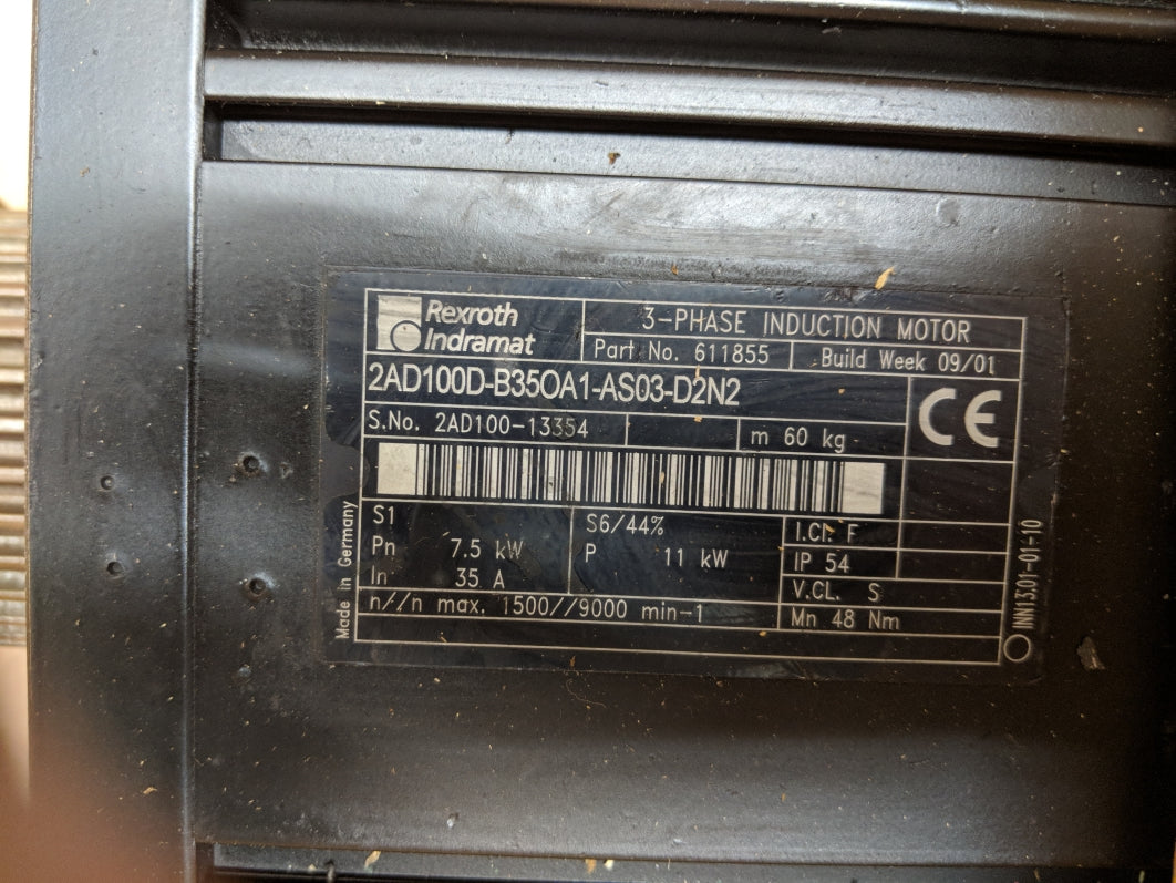 REXROTH 2AD100D-B35OA1-AS03-D2N2 NSMP