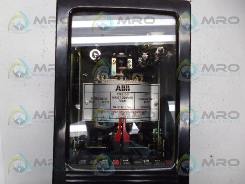 ABB TYPE D-3 DIRECT CURRENT RELAY (AS PICTURED) *NEW NO BOX*