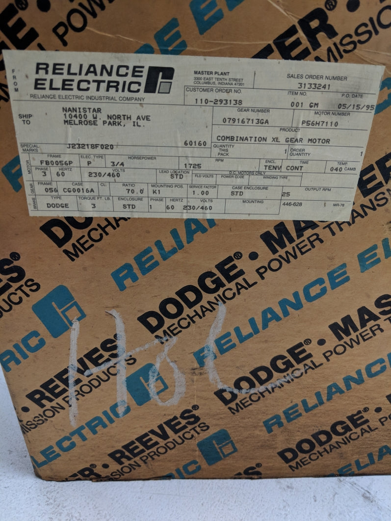 RELIANCE ELECTRIC P56H7110N-XW 07916713GA NSMP