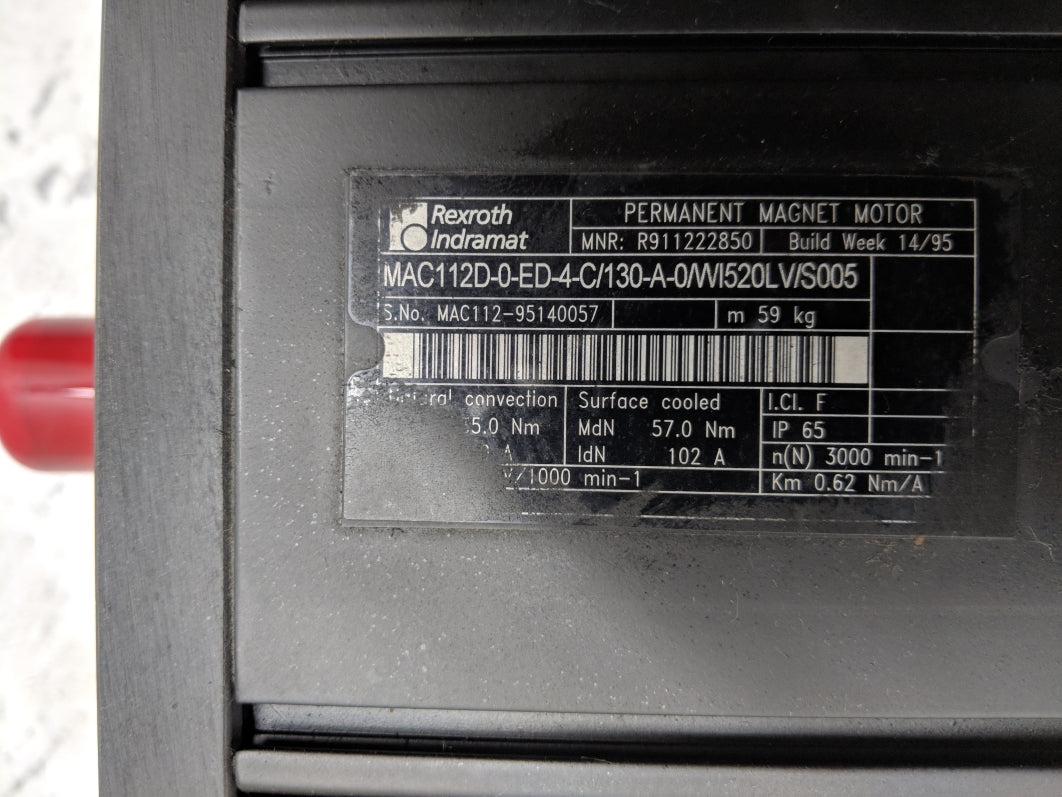 REXROTH MAC112D-0-ED-4-C/130-A-0/WI520LV/S005 R911222850 NSNP