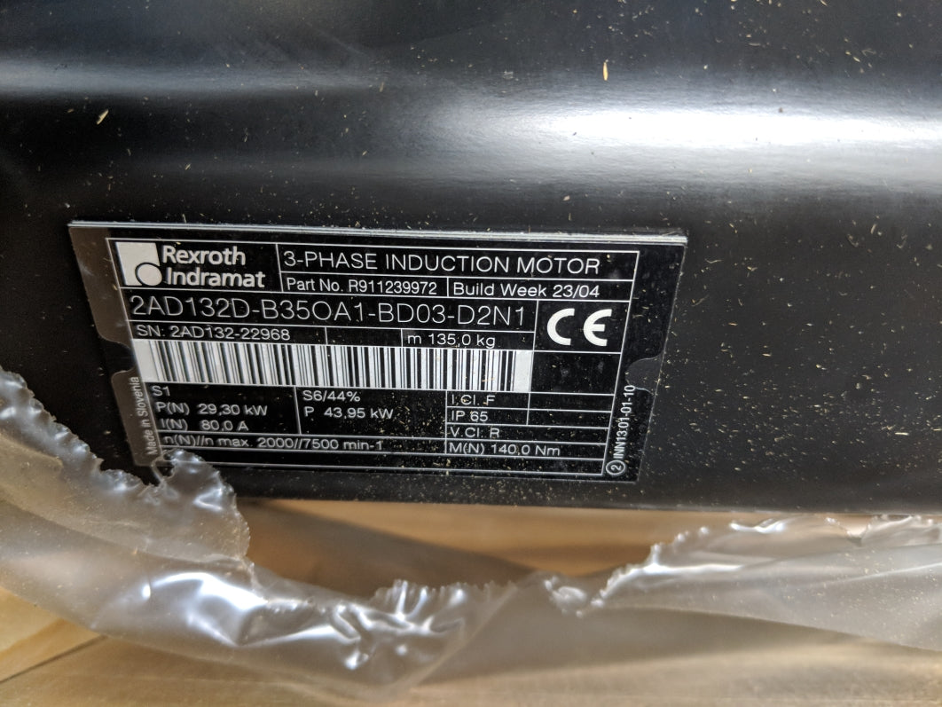 REXROTH INDRAMAT 2AD132D-B35OA1-BD03-D2N1 R911239972 NSMP