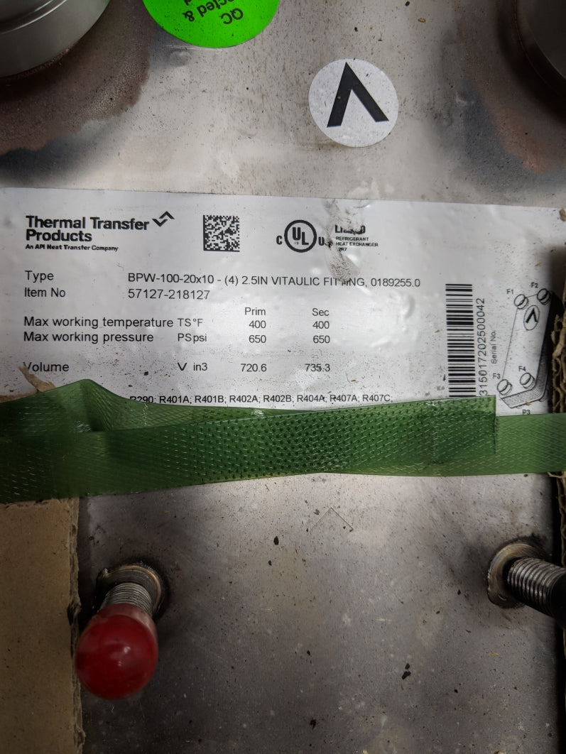 THERMAL TRANSFER BPW-100-20X10-(4)2.5IN 57127-218127 NSNP