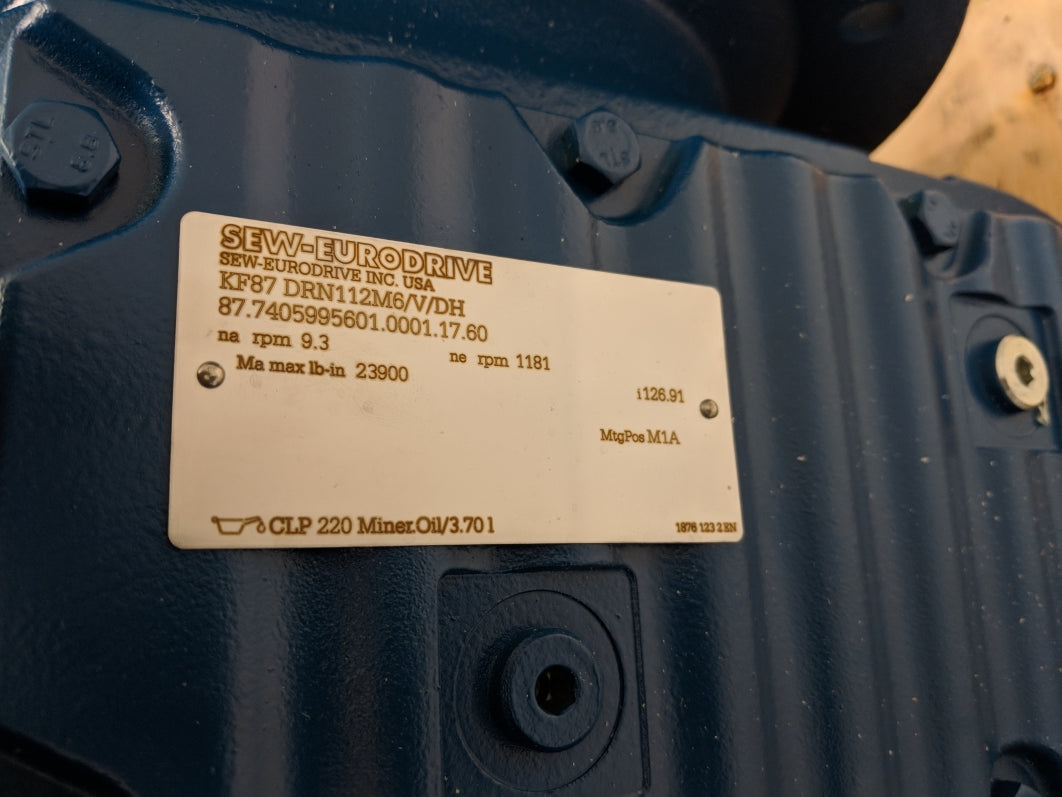 SEW-EURODRIVE KF87 DRN112M6/V/DH NSNP