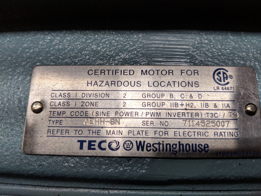 TECO WESTINGHOUSE AEHH-8N PDH06002TE2N NSMP