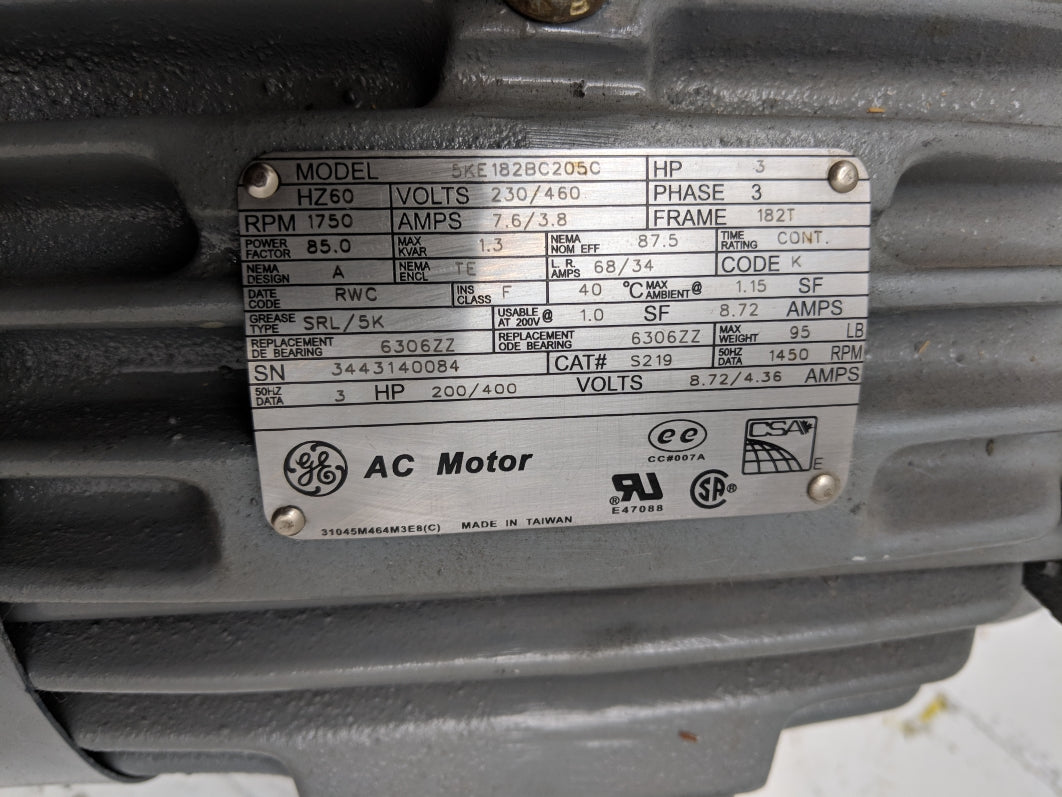 GENERAL ELECTRIC 5KE182BC205C NSNP