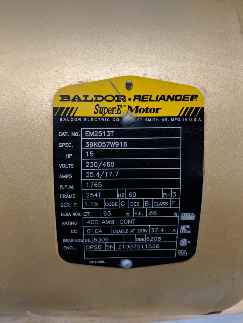 BALDOR EM2513T SER. F REMAN