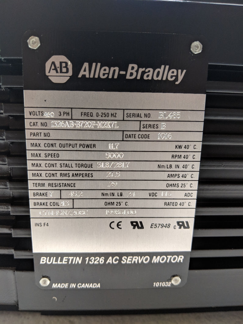 ALLEN BRADLEY 1326AB-B720F-M2K7L SER. B NSNP