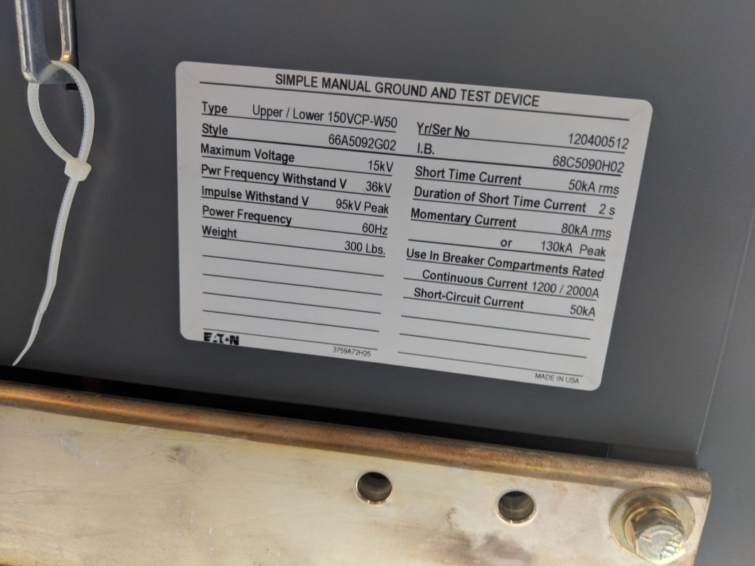 EATON 66A5092G02 150VCP-W50 NSNP