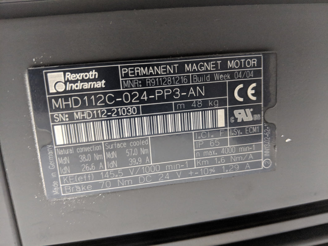 REXROTH INDRAMAT MHD112C-024-PP3-AN R911281216 NSNP