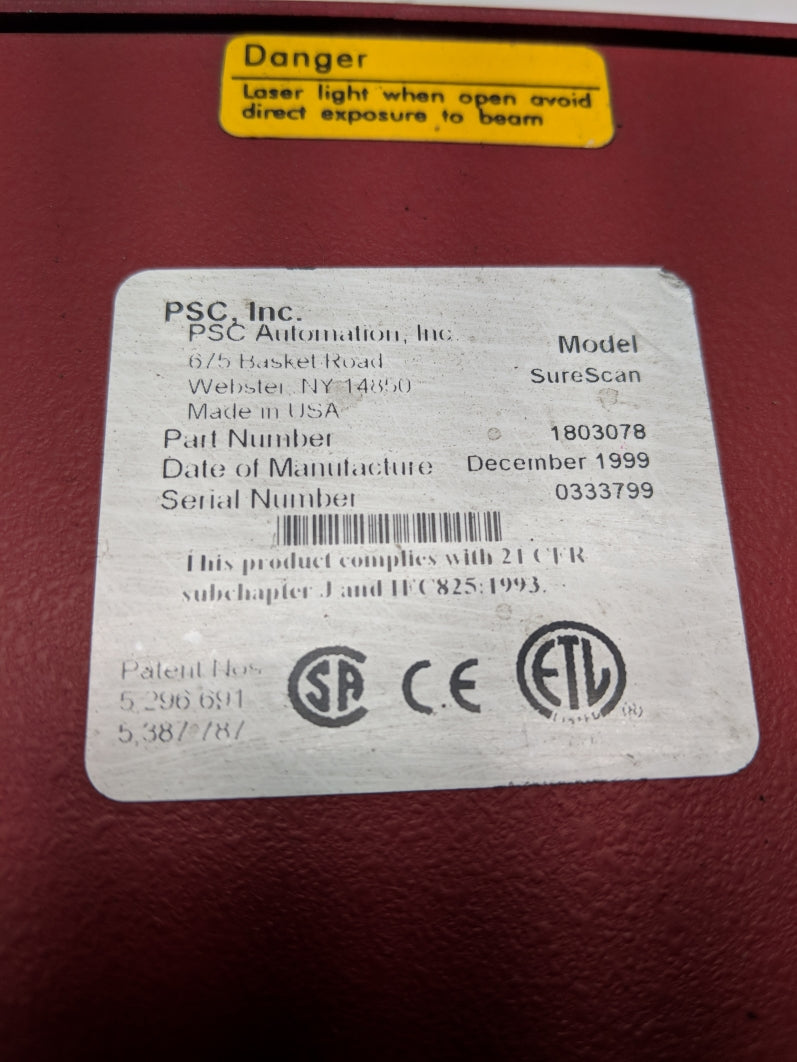 PSC LAZERDATA SURESCAN 1803078 REMAN