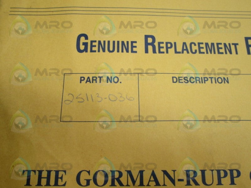 GORMAN RUPP 25113-036 BLIND FLANGE GASKET  NSNP
