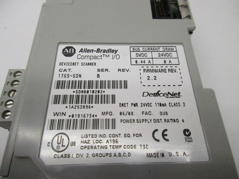 ALLEN BRADLEY 1769-SDN SER. B F/W 2.2 NSNP