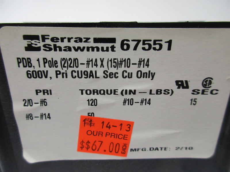 FERRAZ SHAWMUT 67551 NSNP