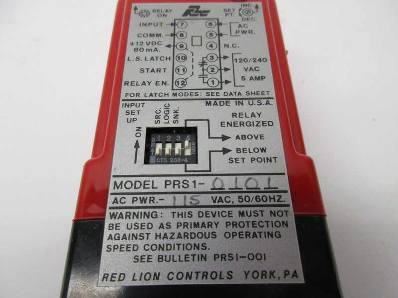 RED LION CONTROLS PRS1-0101 115VAC UNMP