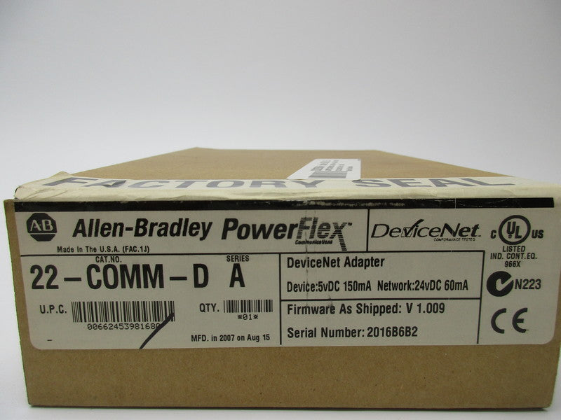 ALLEN BRADLEY 22-COMM-D SER. A DATE: 2007 NSFS