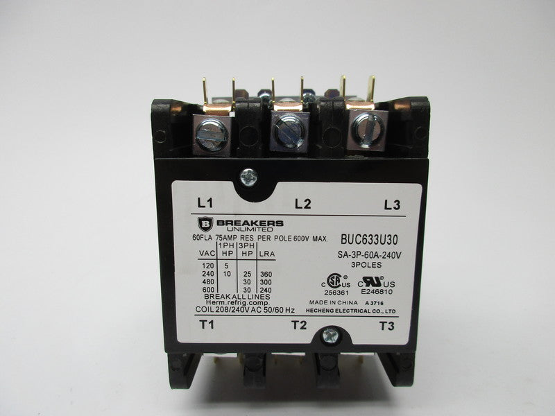 BREAKERS UNLIMITED BUC633U30 60A 208/240VAC NSMP